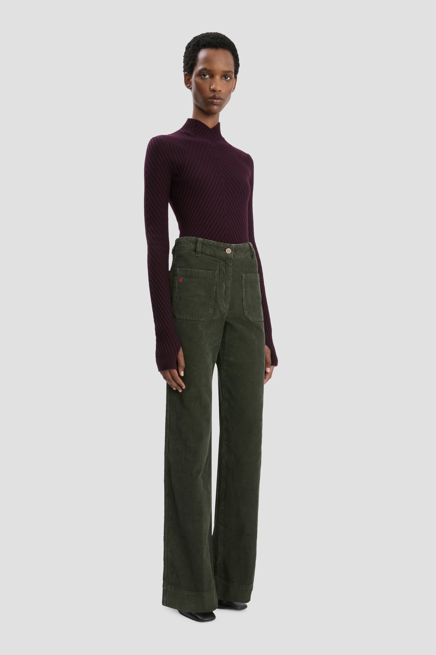Alina Corduroy Jean In Khaki