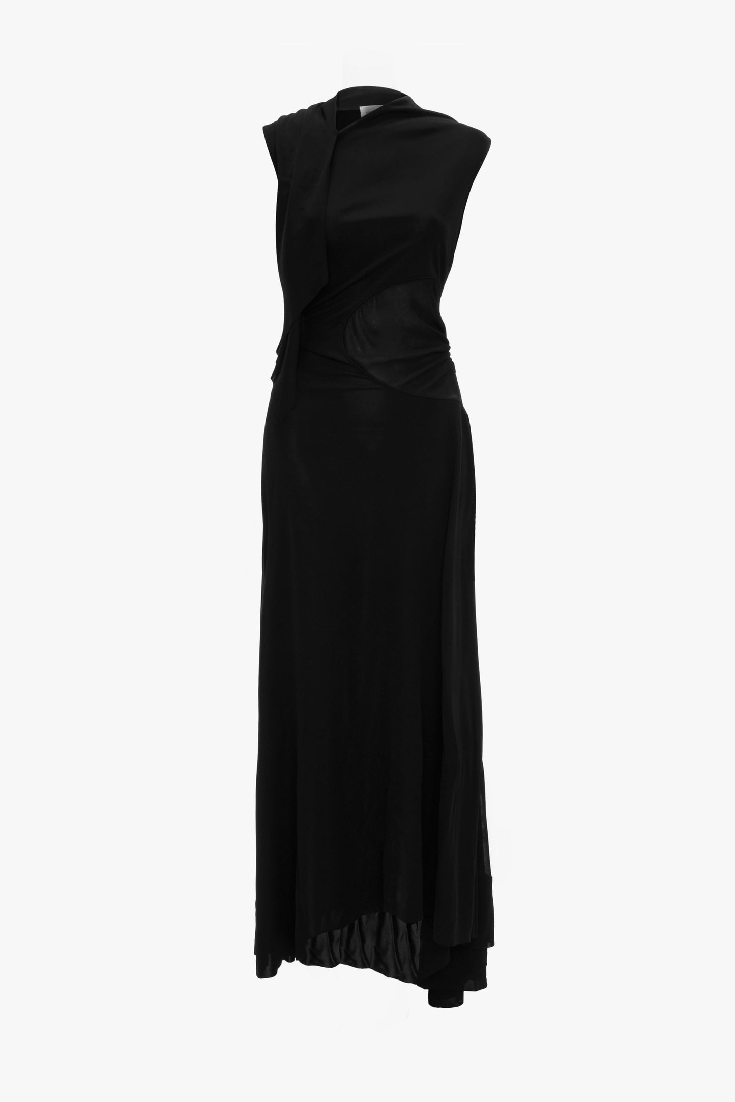 Panelled Dress In Black