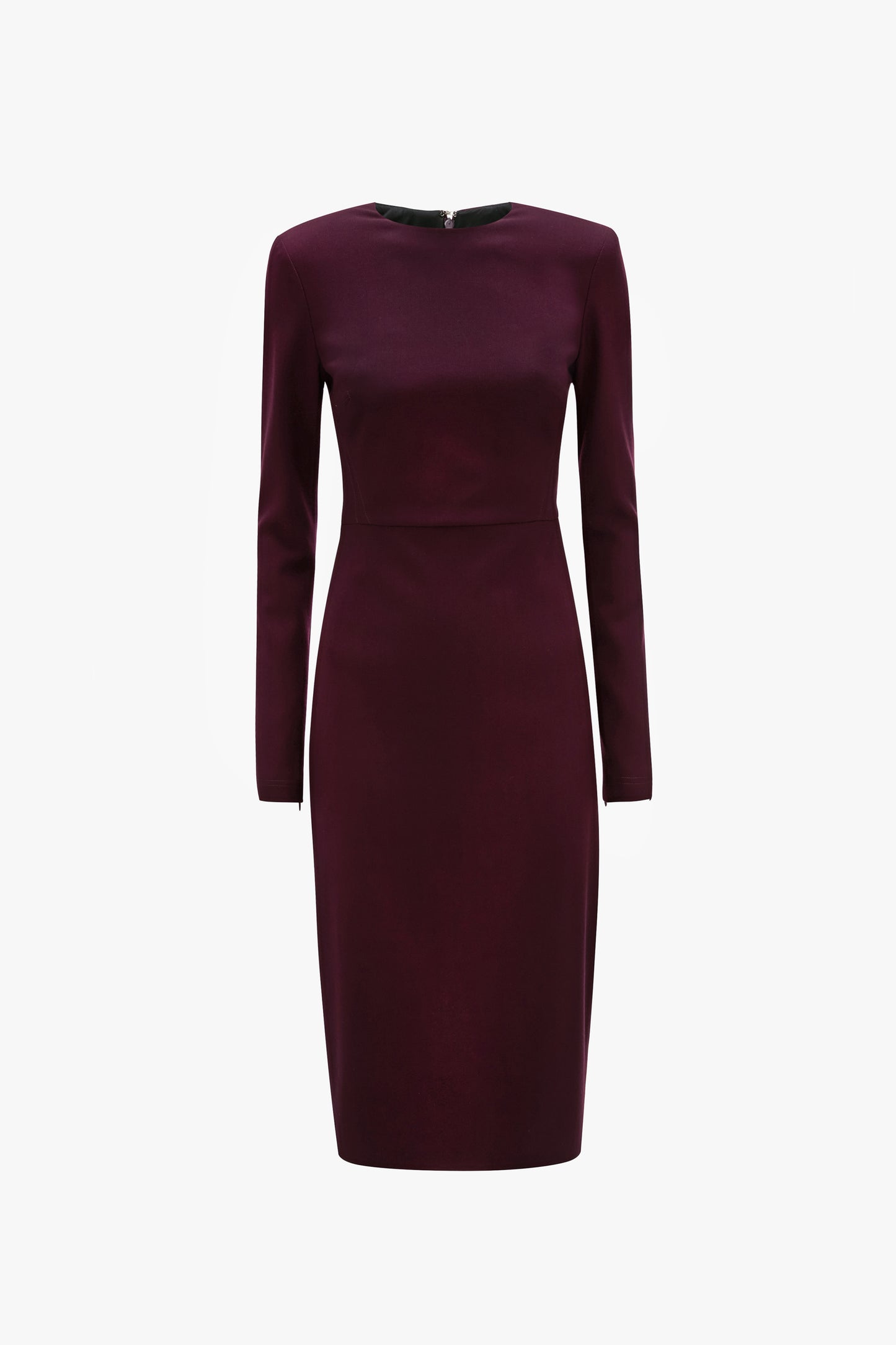 T-Shirt Fitted Dress In Deep Mahogany