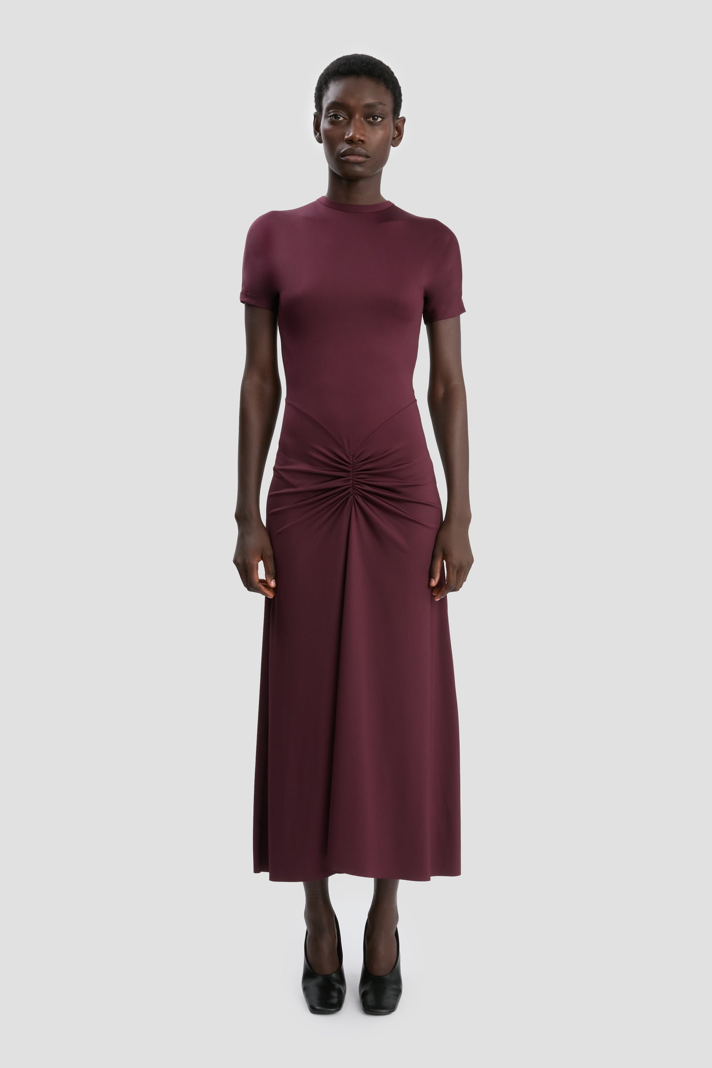 Blaire Midi Dress In Merlot