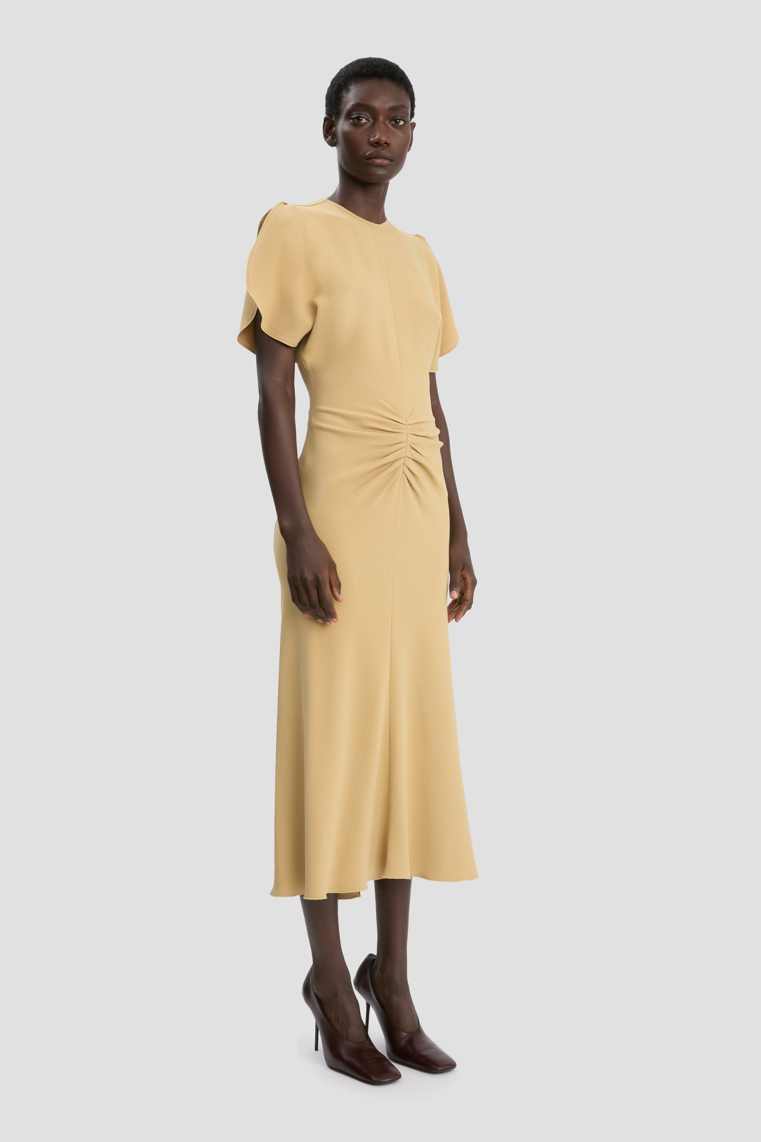 Bela Midi Dress In Honey