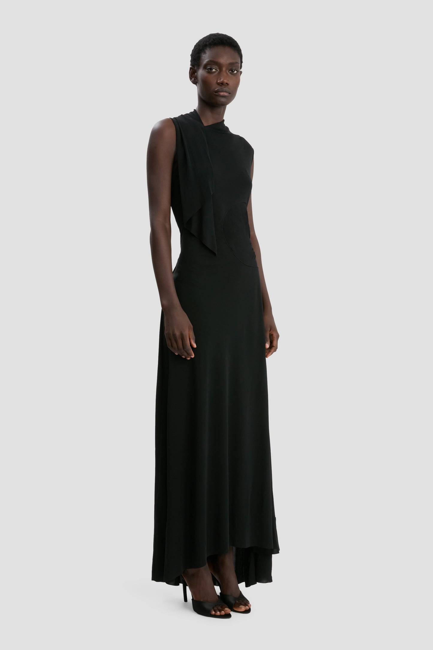 Panelled Dress In Black