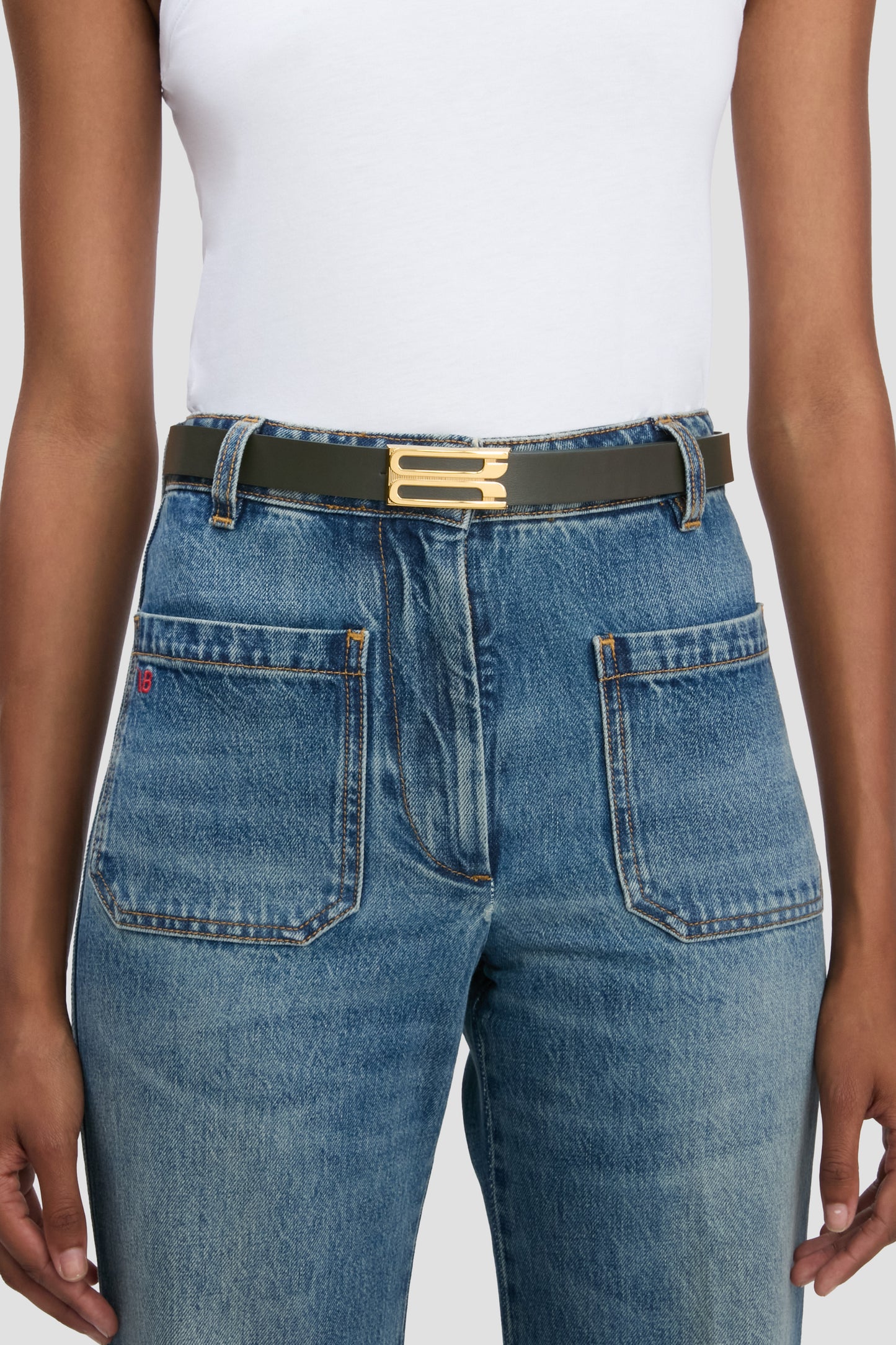 Dorian Belt In Dark Olive Smooth Leather