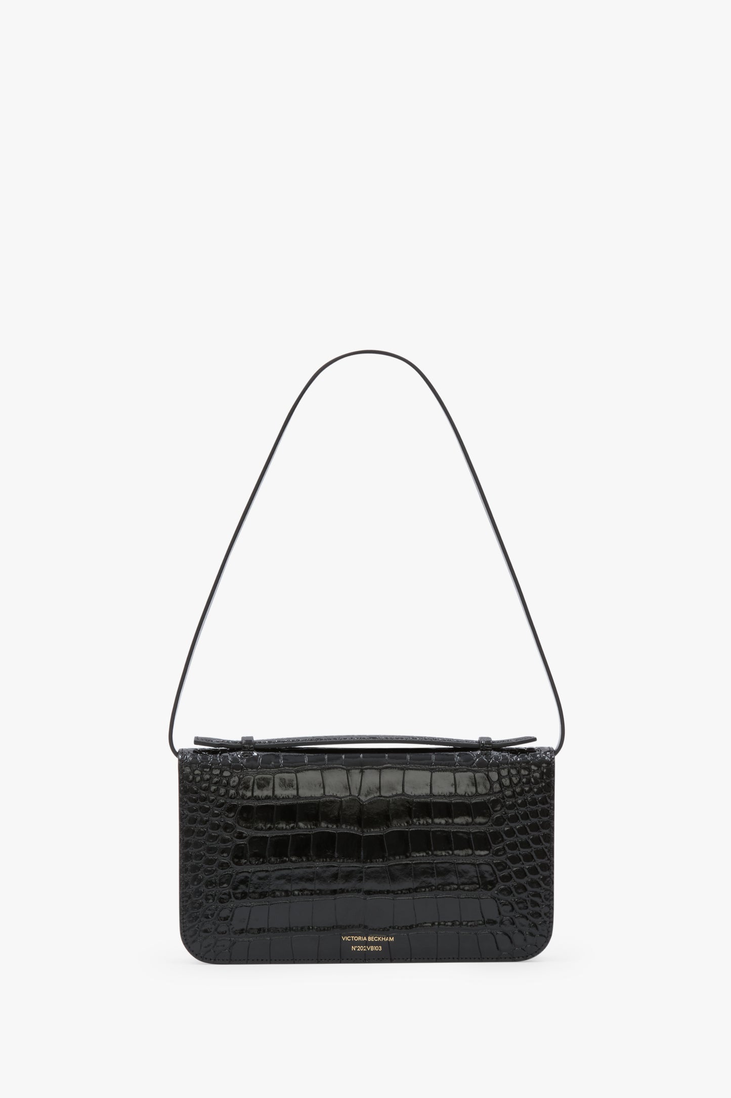 Dorian Pochette In Embossed Black Leather