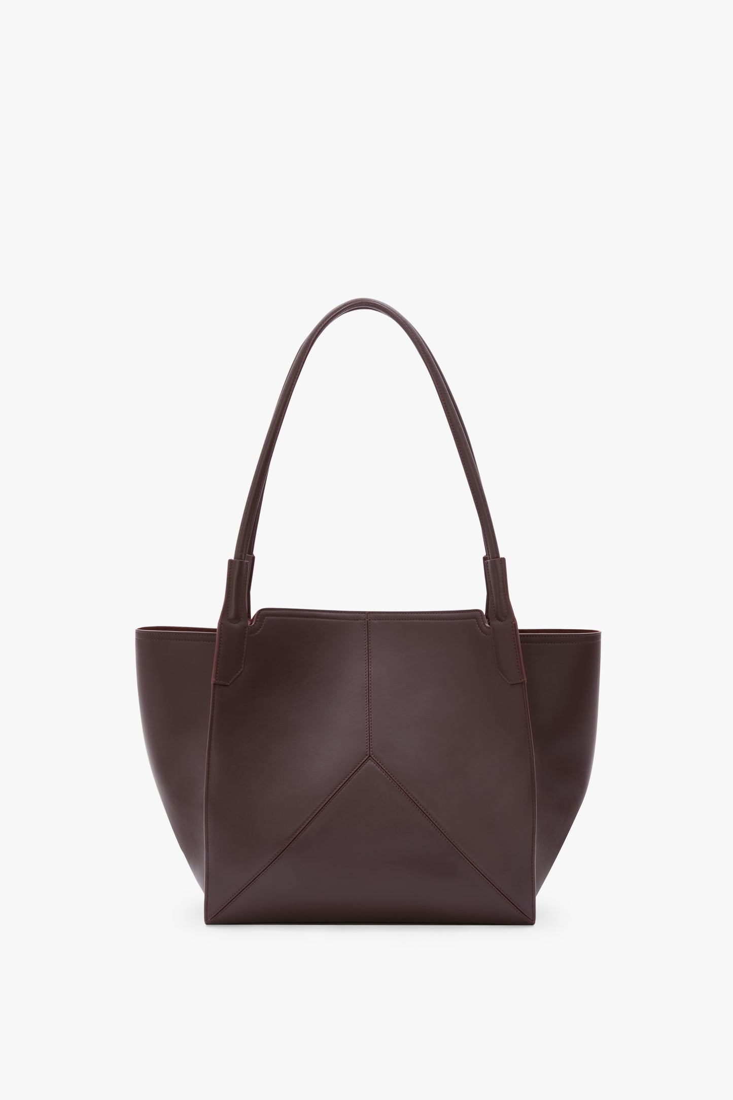 Victoria Tote Bag In Burgundy Leather