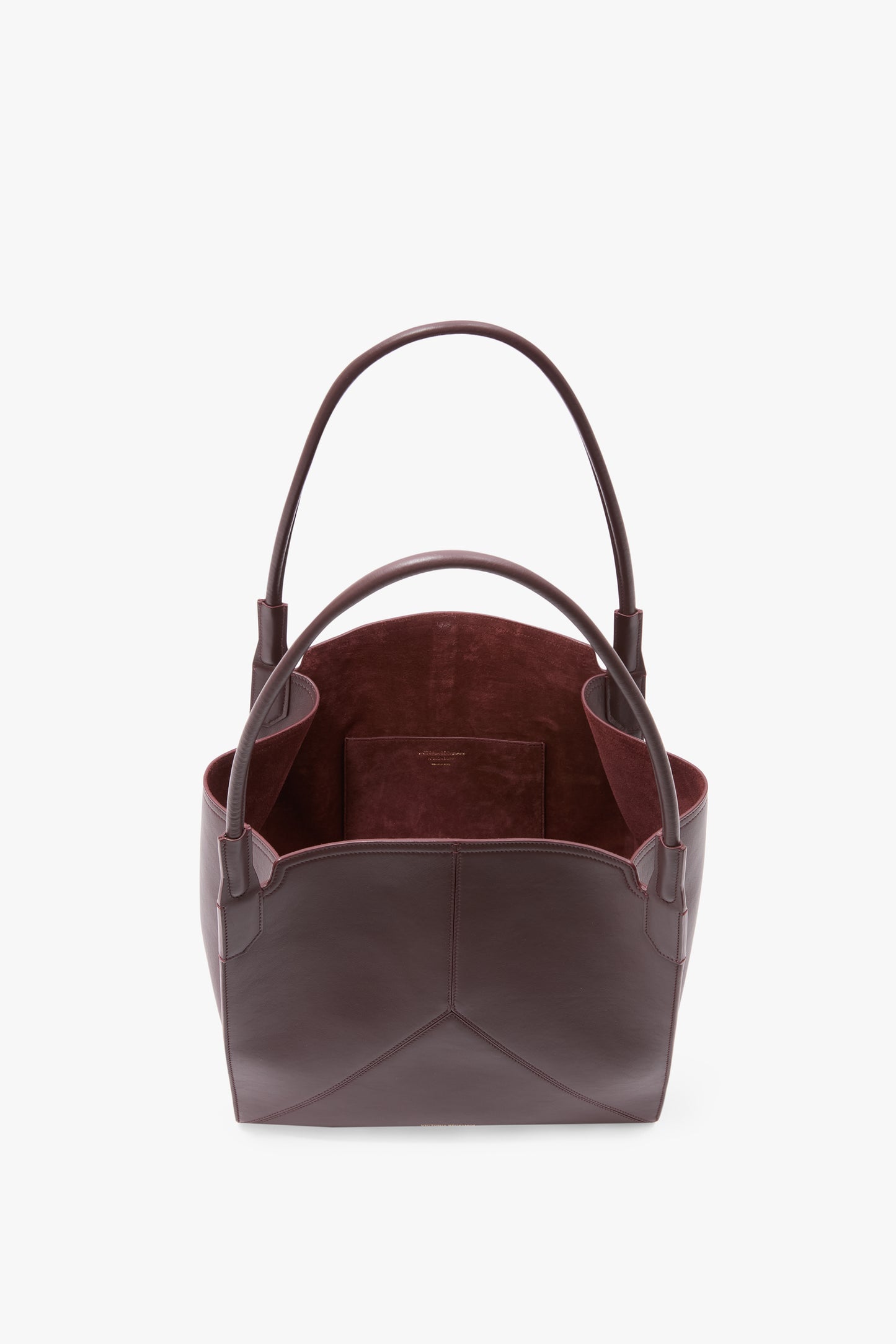 Victoria Tote Bag In Burgundy Leather