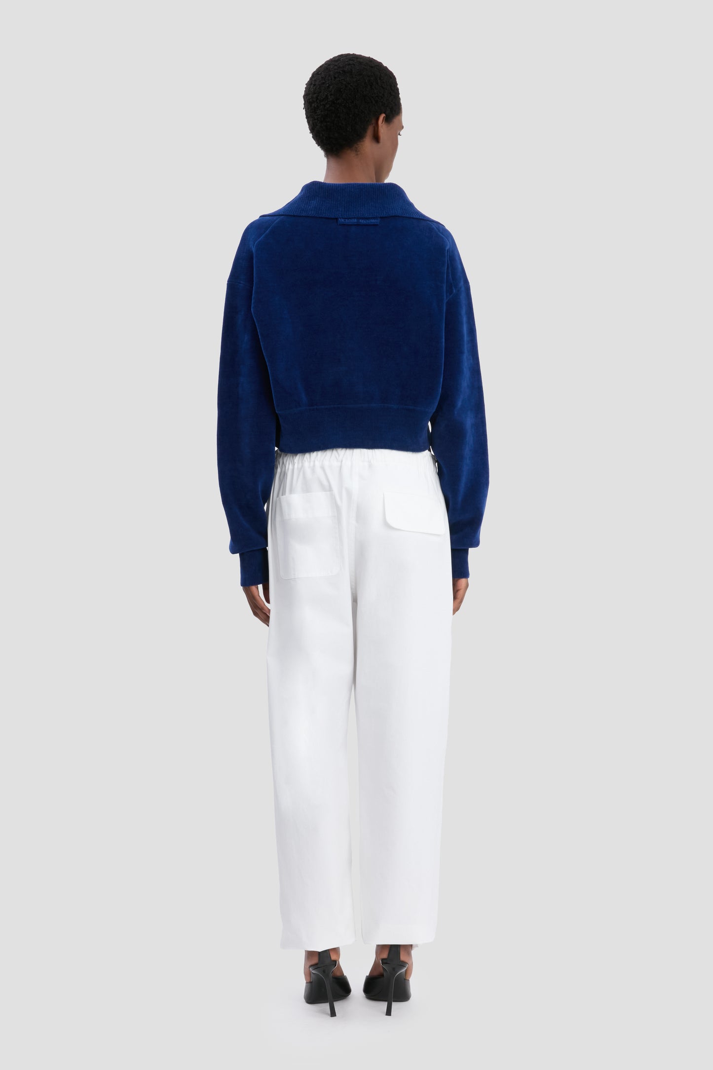 Collared Jumper In Bright Navy