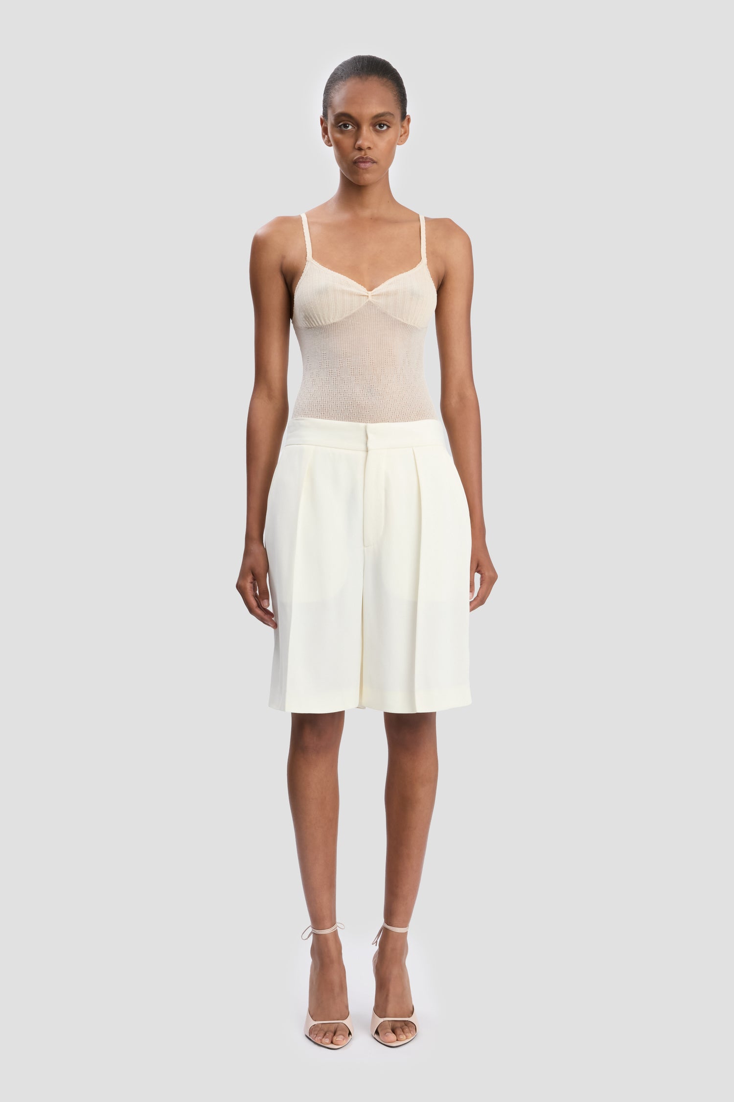 Tailored Shorts In Ivory