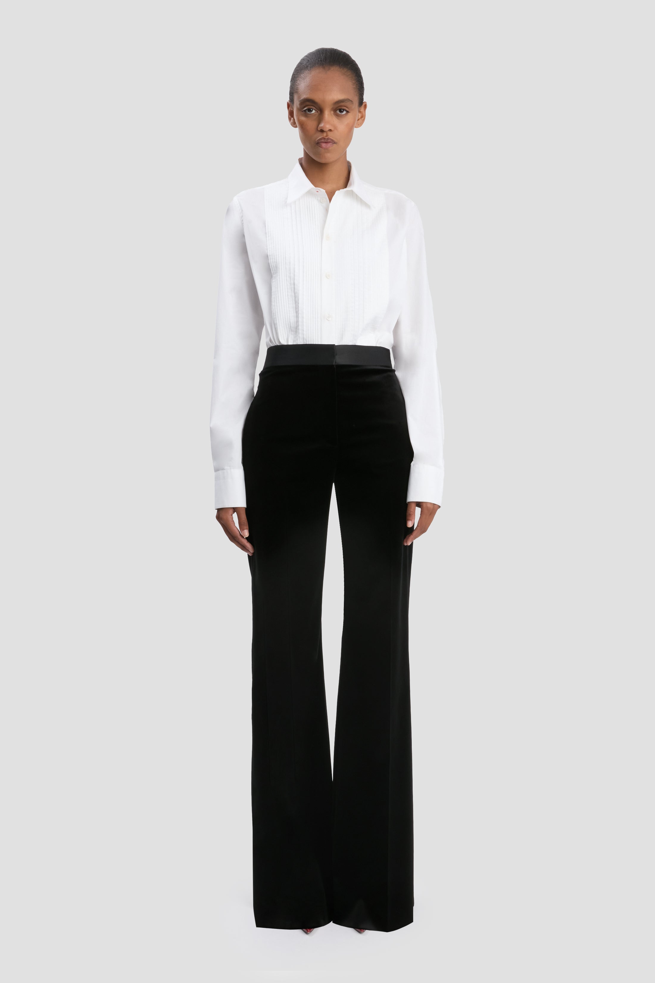 Alina Trouser In Black Velvet