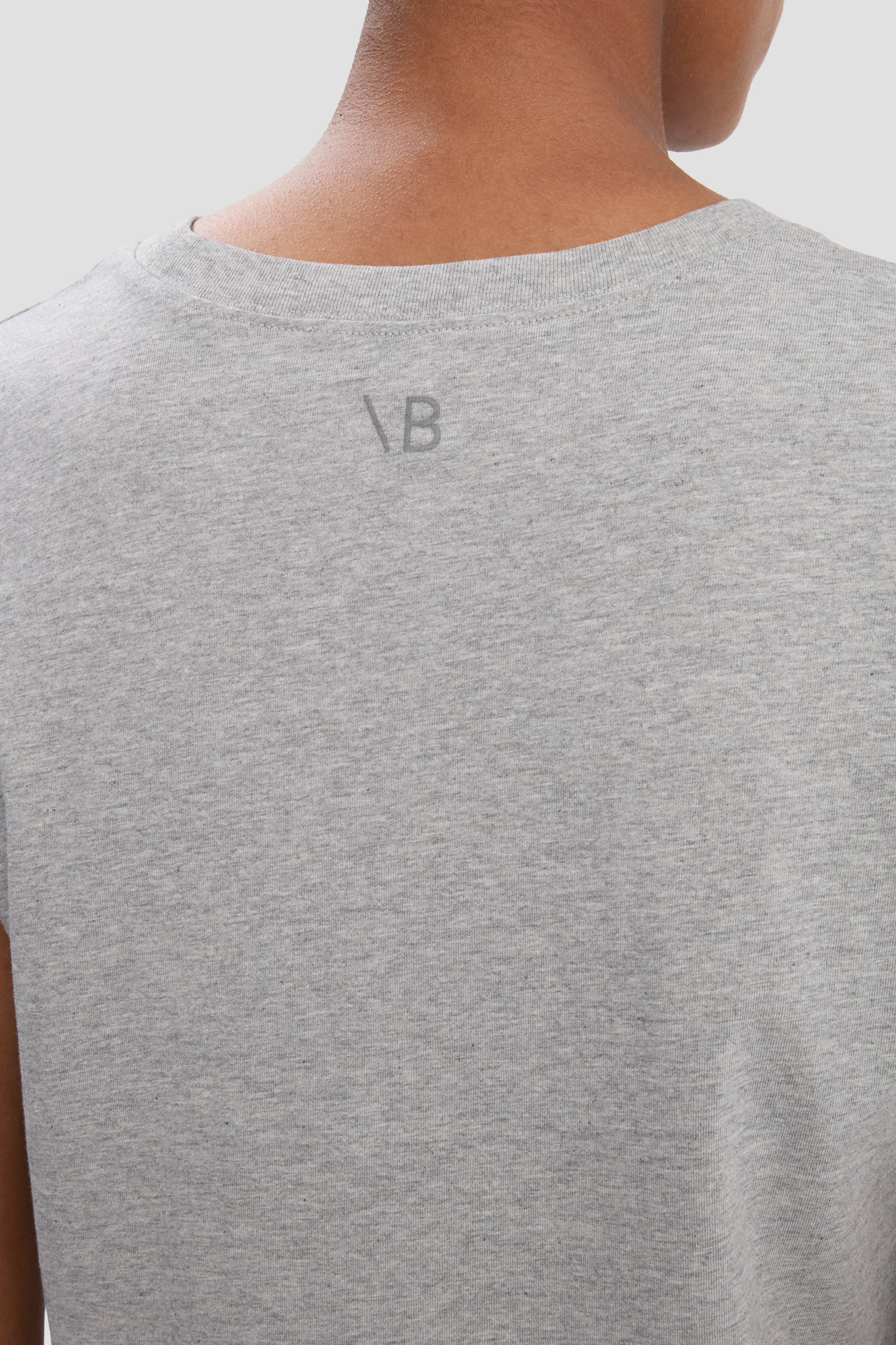 Shrunken Fit T-Shirt In Grey Marl