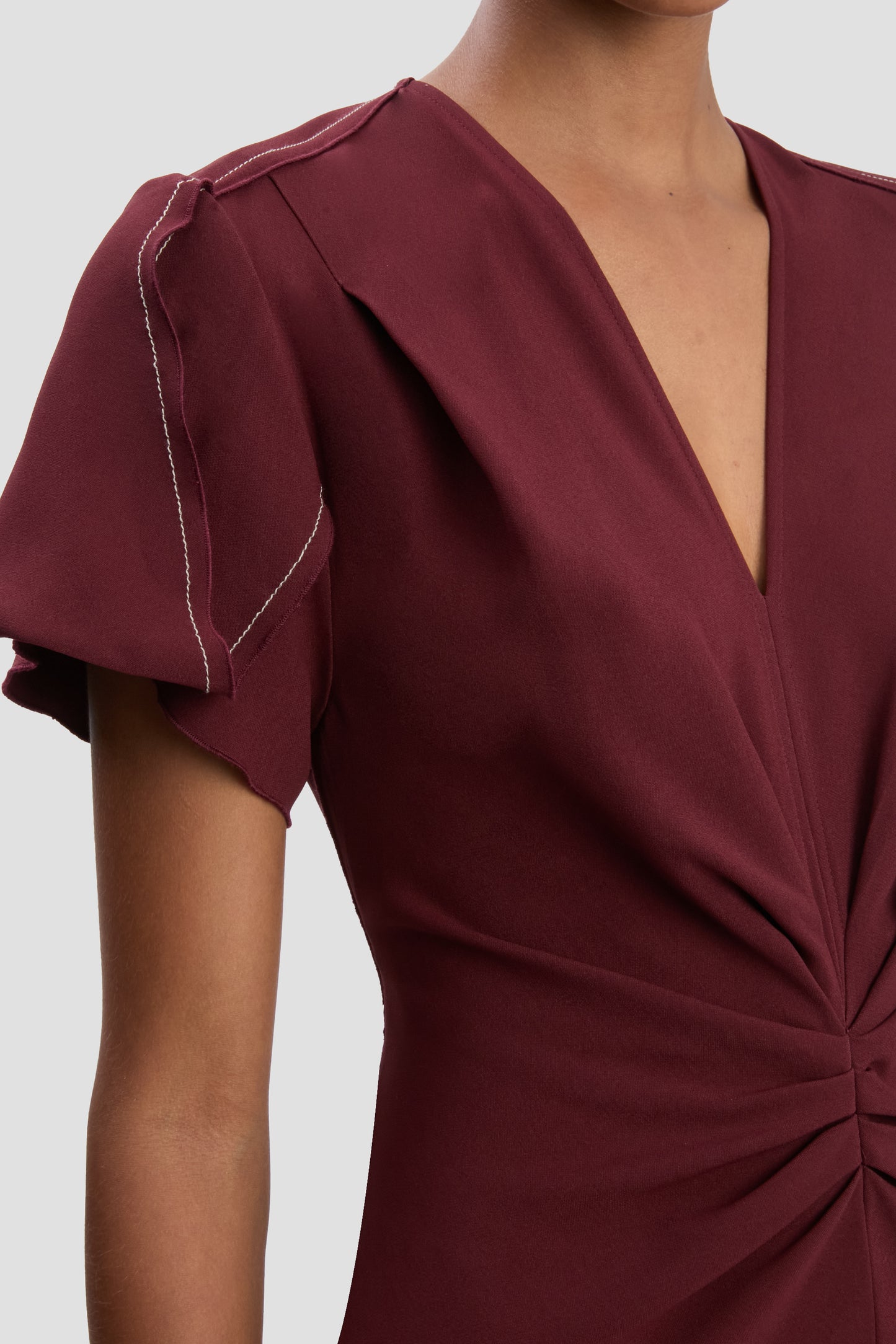 Eve Midi Dress In Cinnabar Red