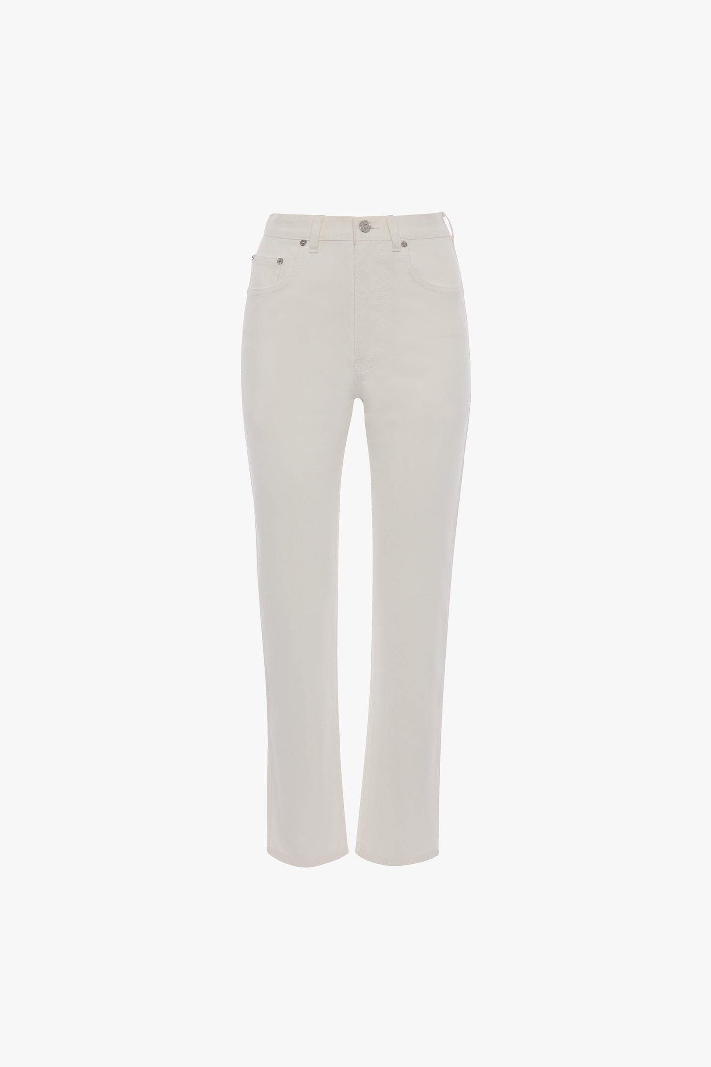 High-Rise Slim Jean In Washed White