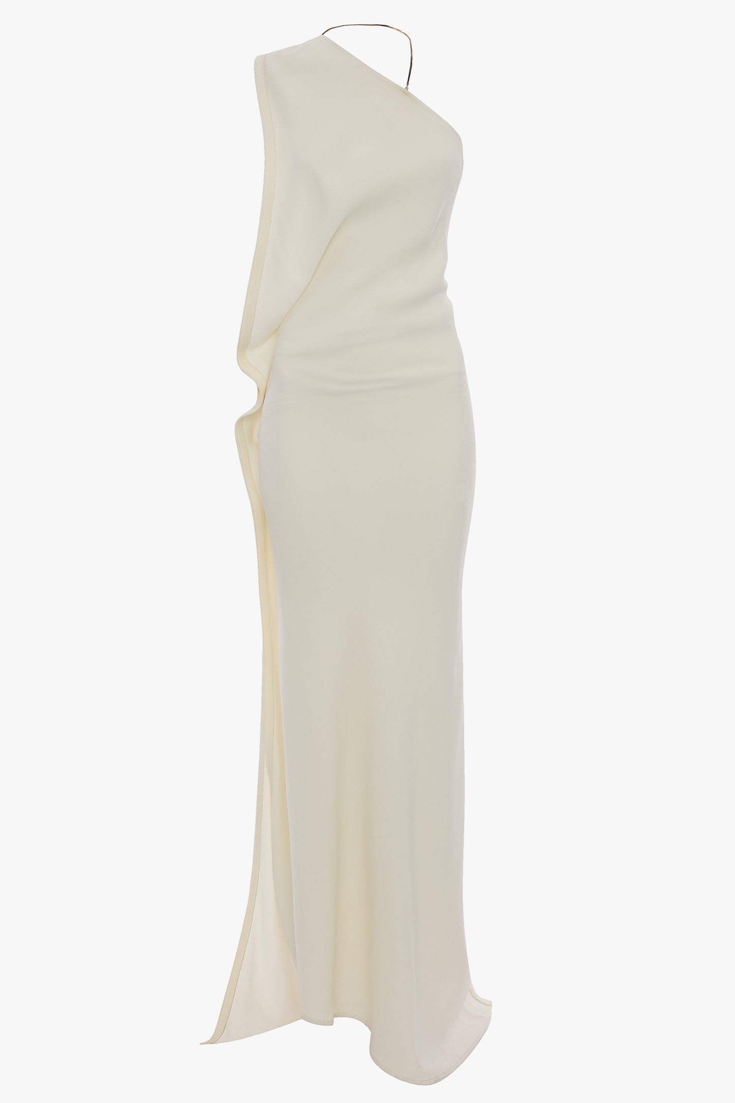 One-Shoulder Chain Detail Dress In Ivory