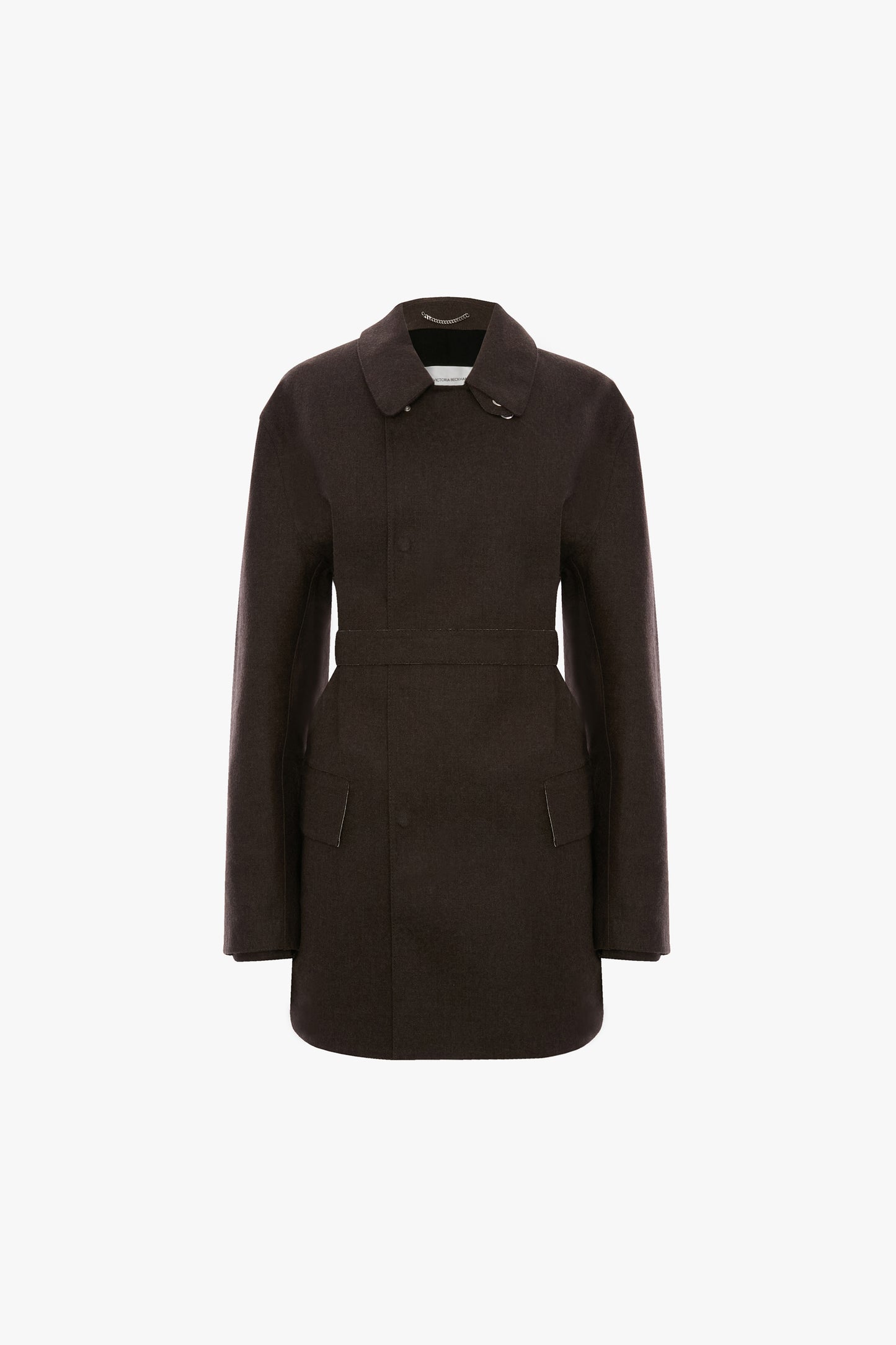 Victoria Beckham X Mackintosh Caban Coat In Brown