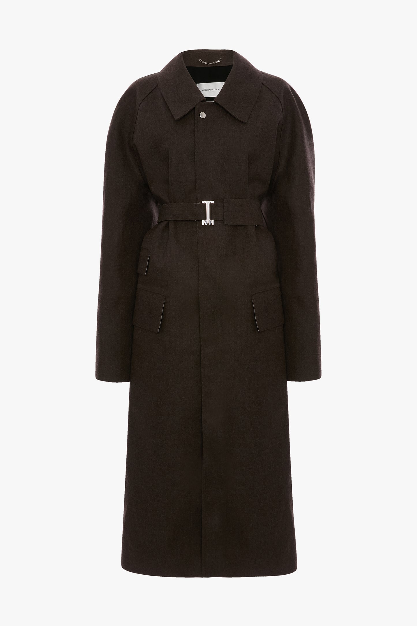 Victoria Beckham X Mackintosh Belted Trench In Brown