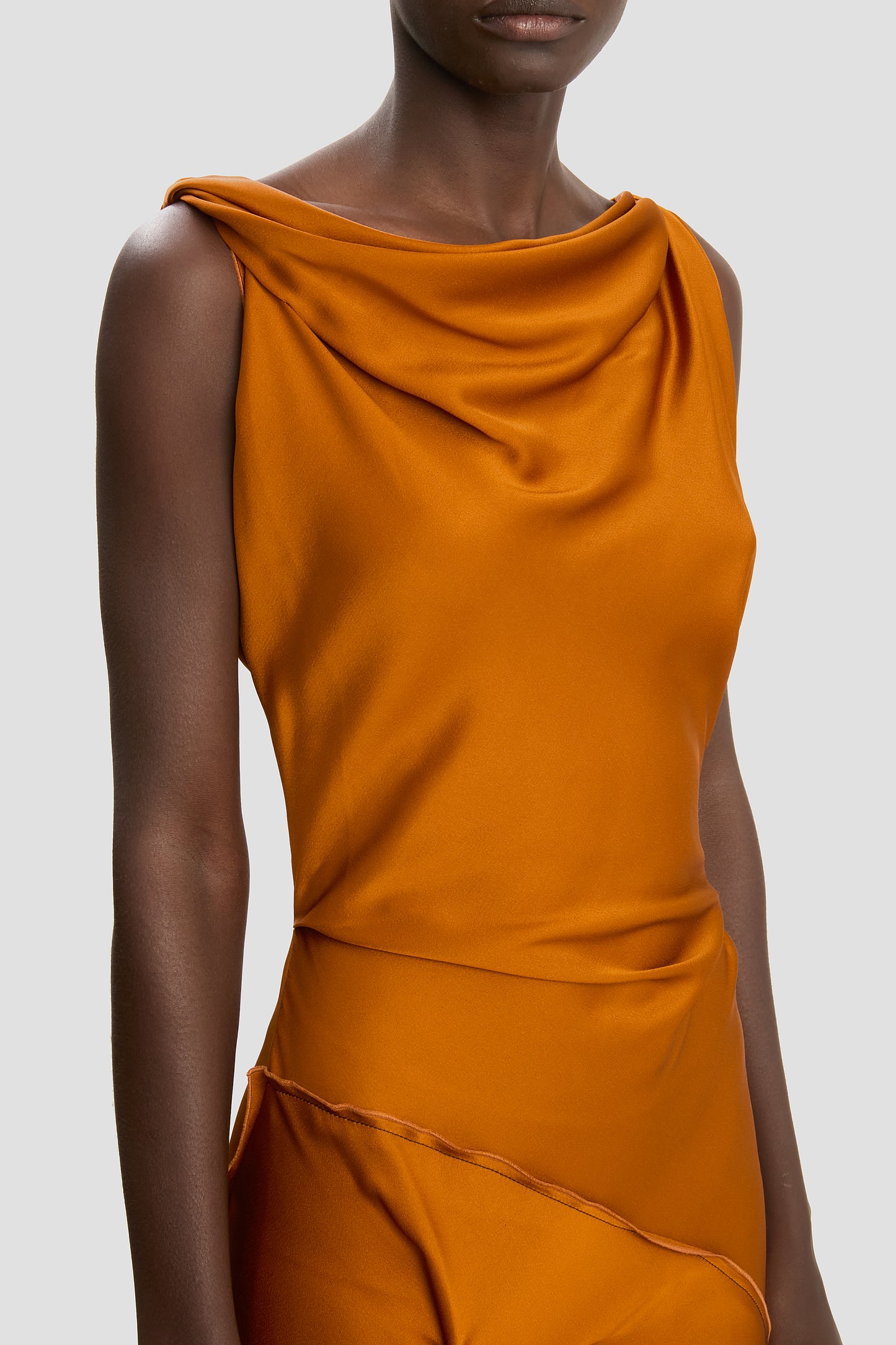 Posy Midi Dress In Bronze