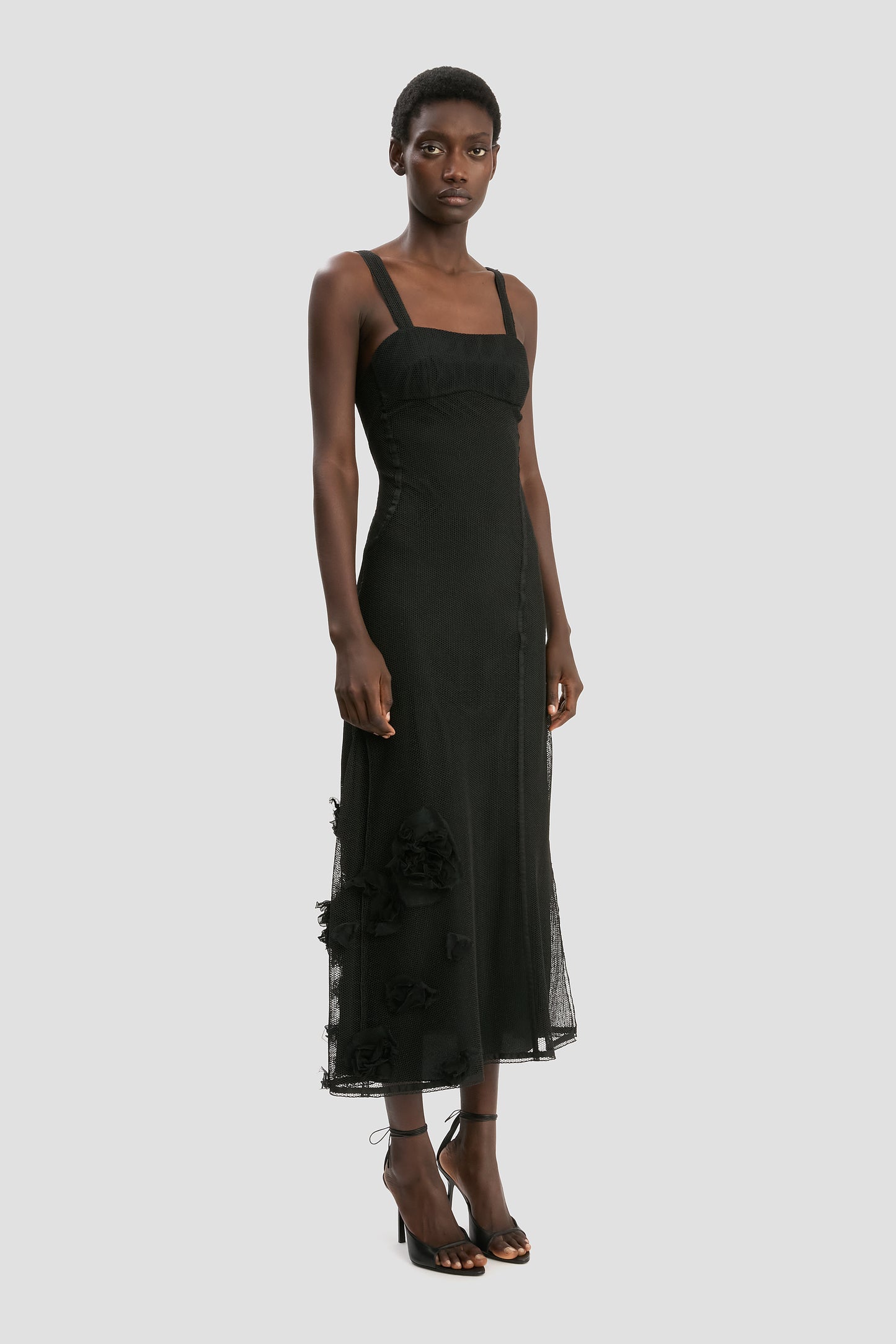 Panelled Cami Dress In Black