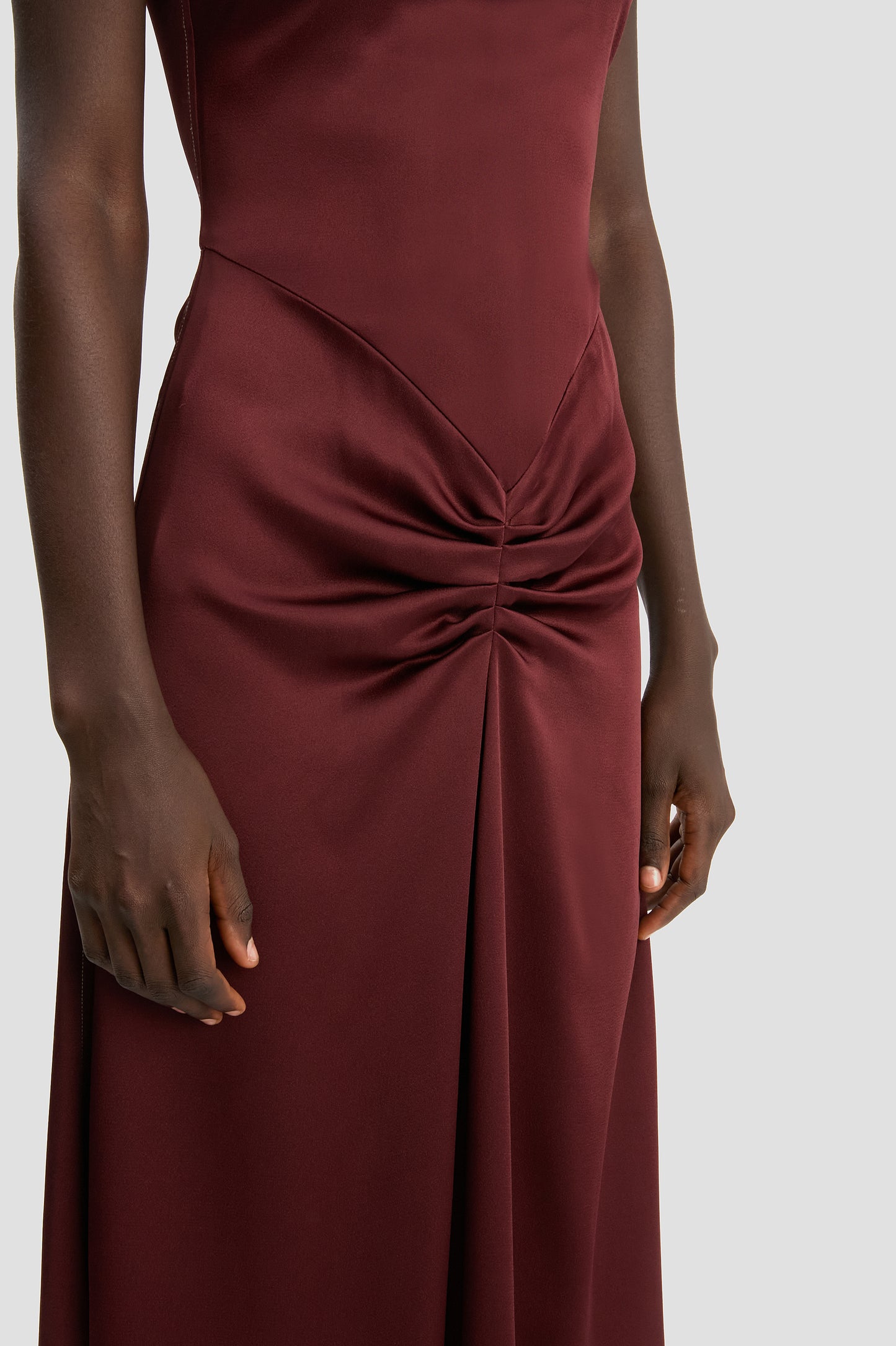 Blaire Midi Dress In Cinnabar Red