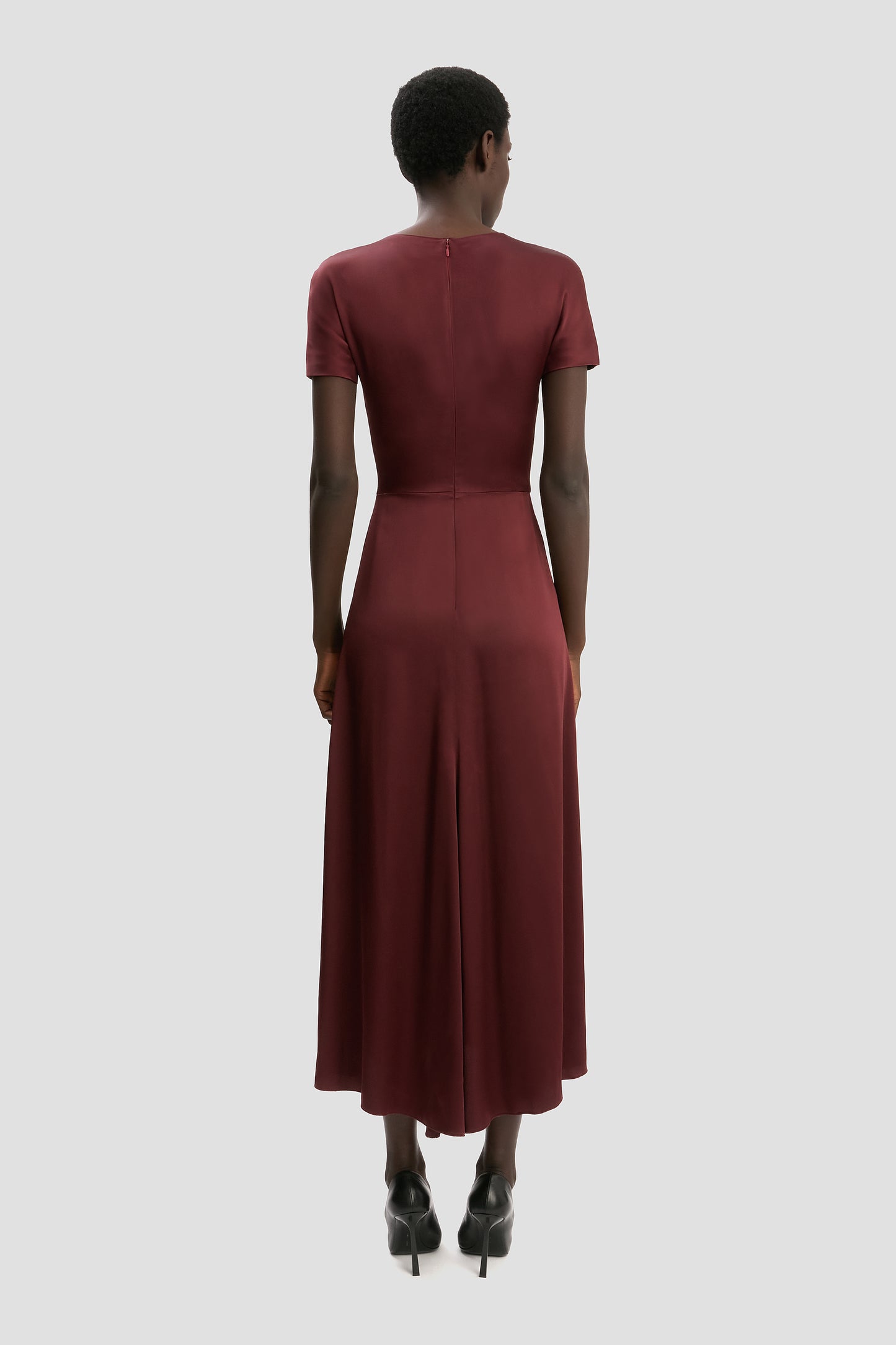 Blaire Midi Dress In Cinnabar Red