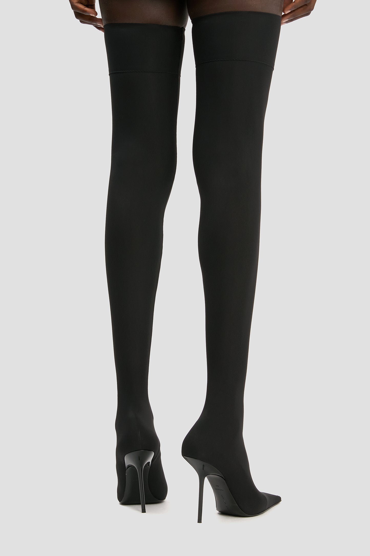 Sloane Stiletto Jersey Boot 100 In Black