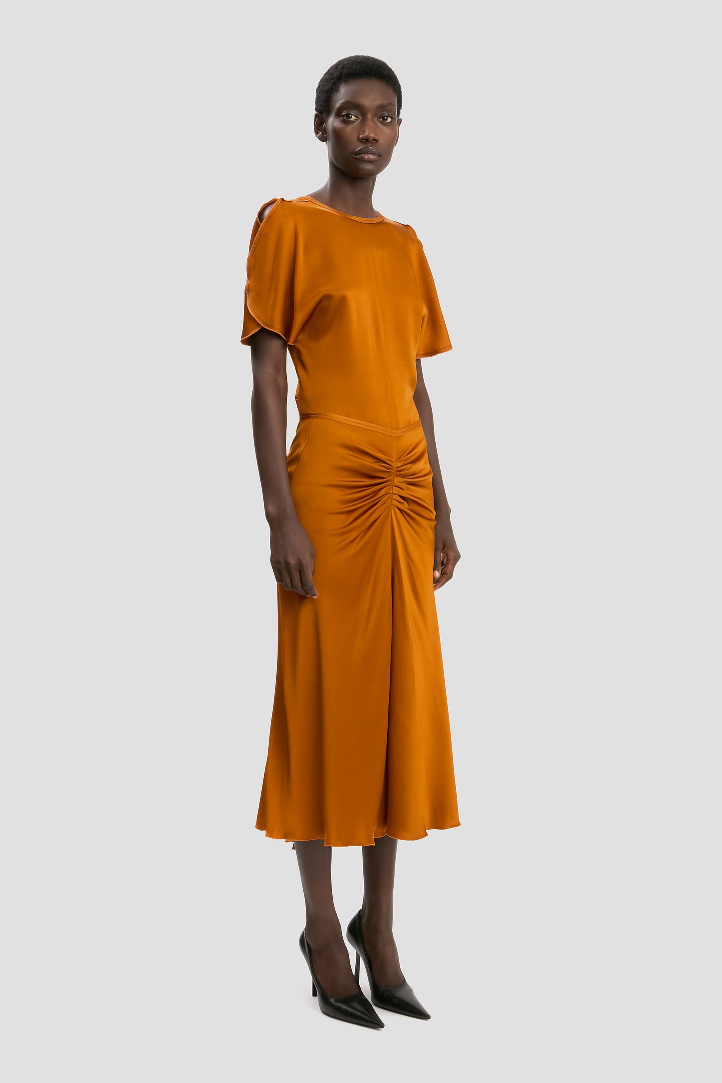 Bela Midi Skirt In Bronze