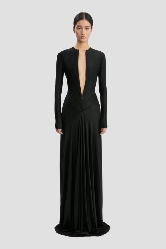 Cut-Out Gown In Black