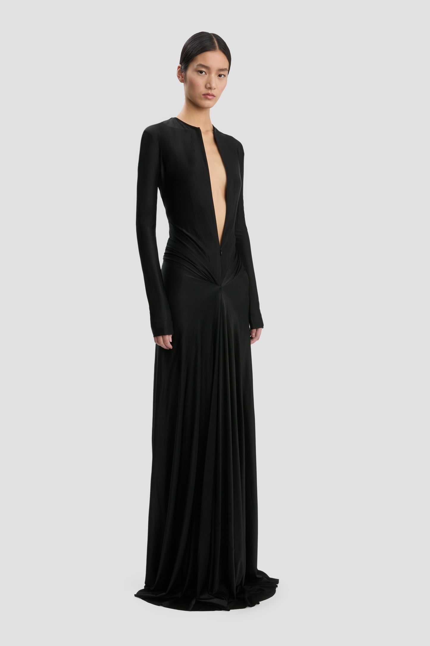 Cut-Out Gown In Black