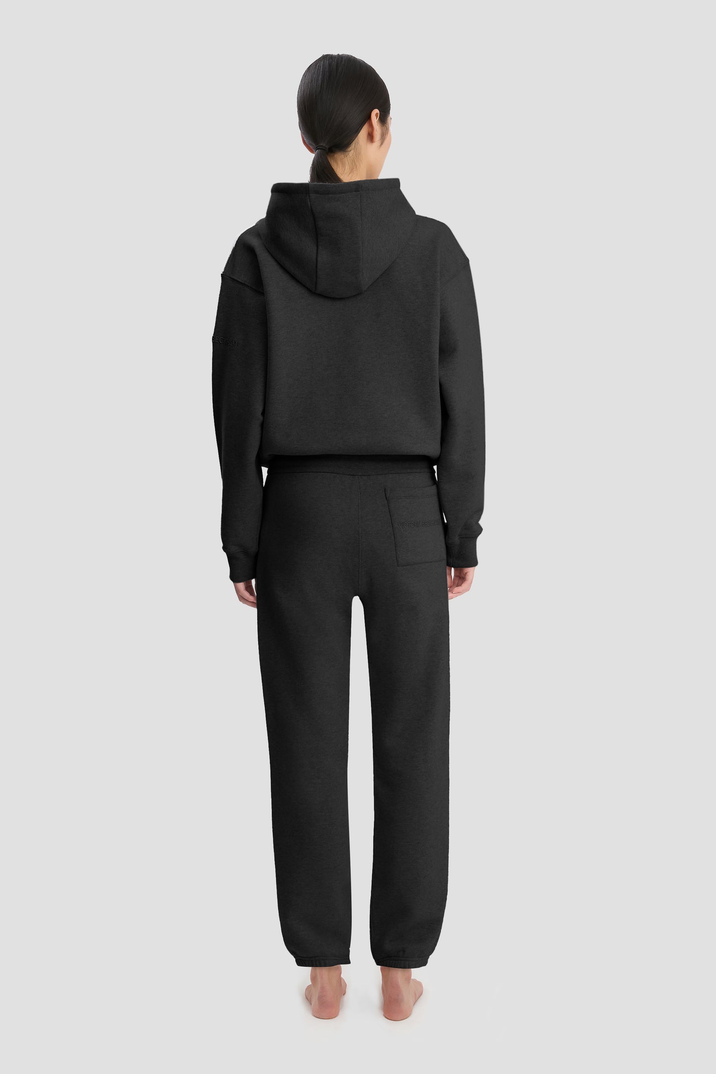 Logo Embroidered Hoodie In Black