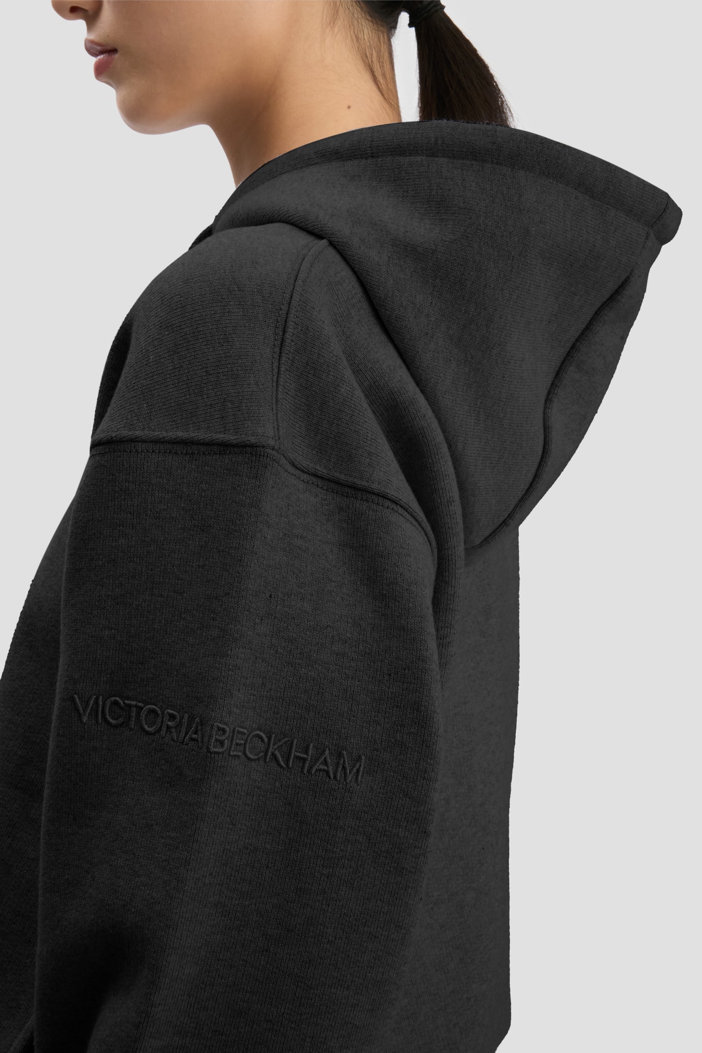 Logo Embroidered Hoodie In Black