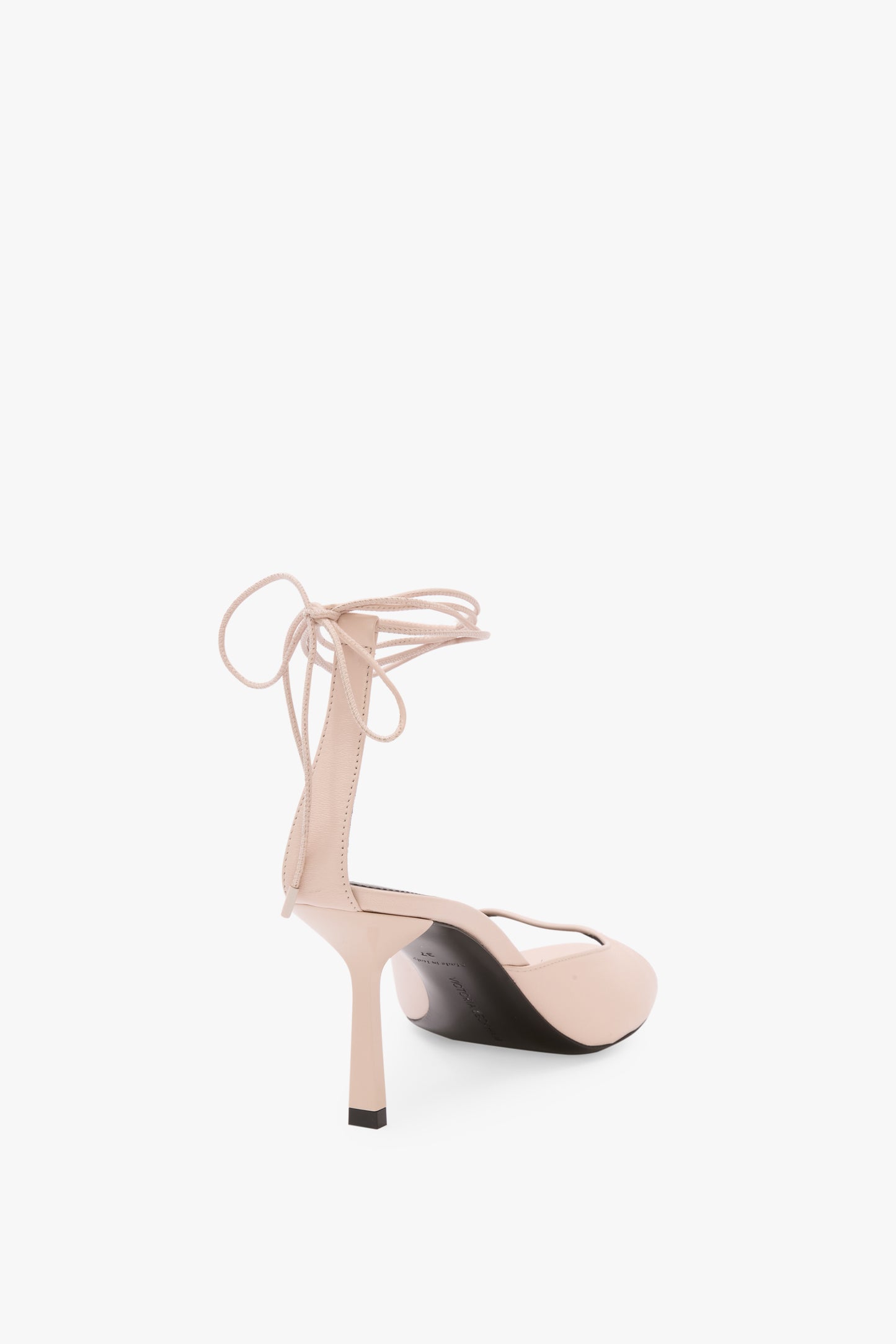 Eliza Stiletto Sandal 75 In Pale Rose Leather