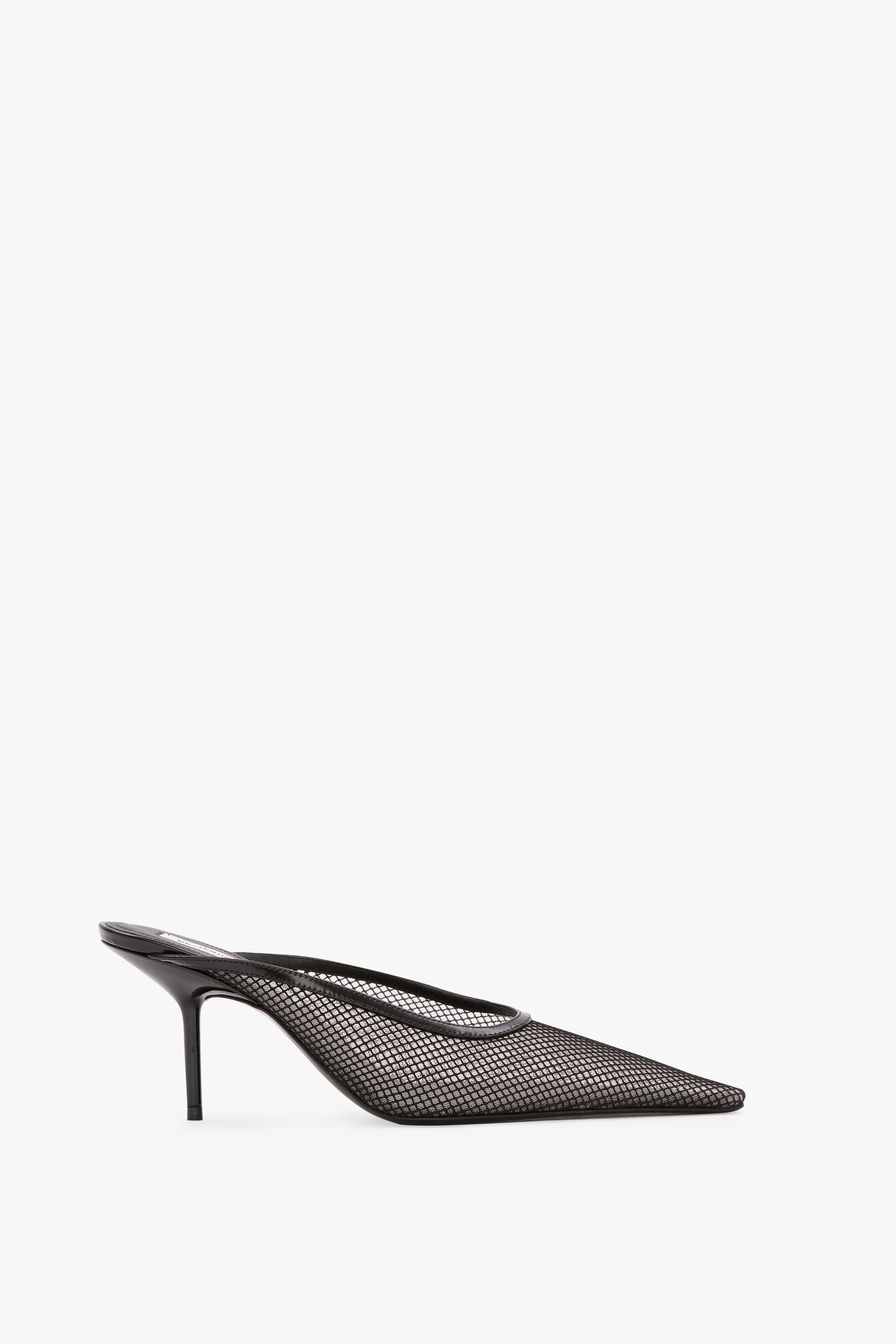 Sloane Stiletto Mule 75 In Black Mesh