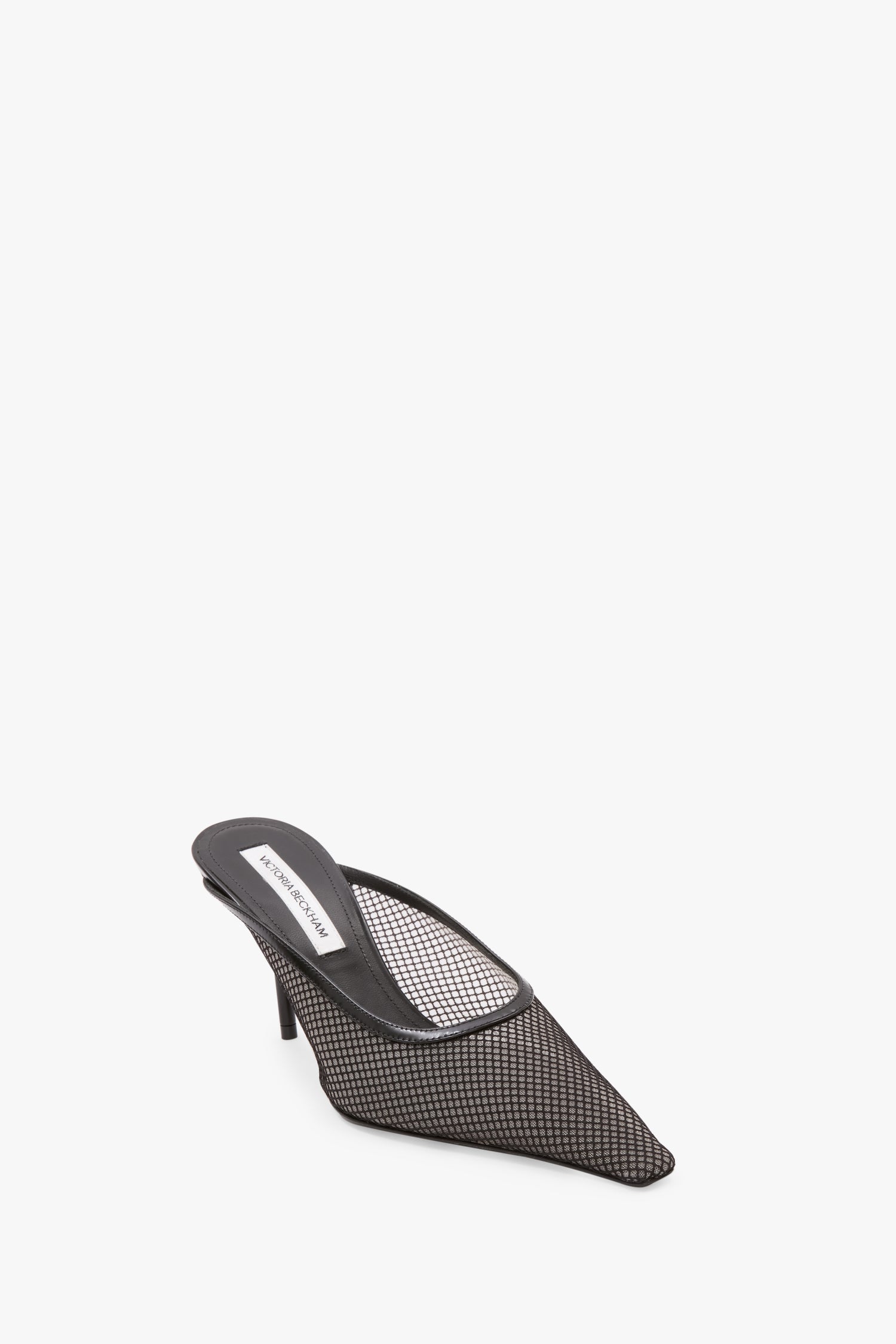 Sloane Stiletto Mule 75 In Black Mesh