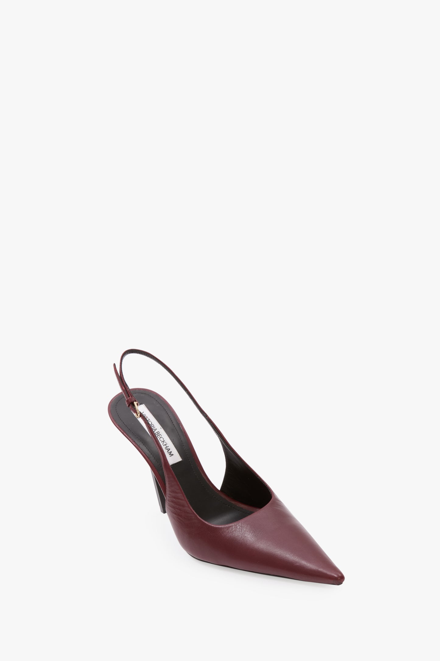 Victoria Stiletto Slingback 100 In Burgundy Leather