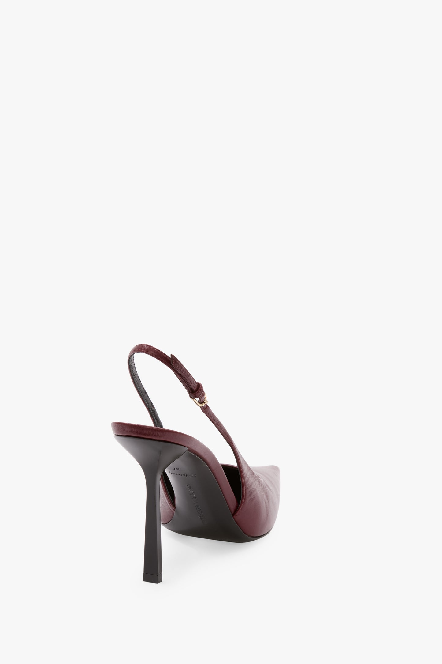 Victoria Stiletto Slingback 100 In Burgundy Leather