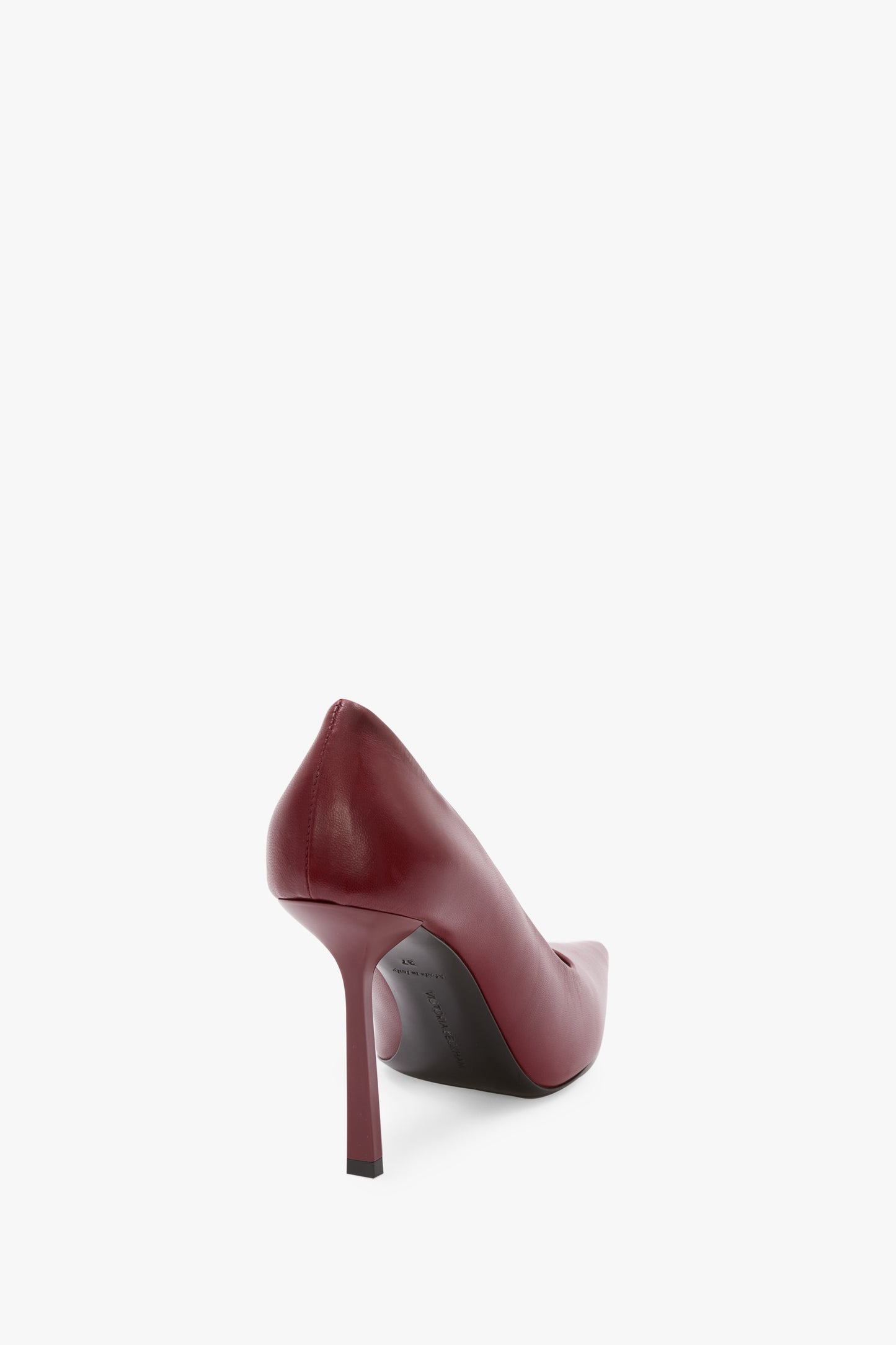Victoria Stiletto Pump 100 In Burgundy Leather