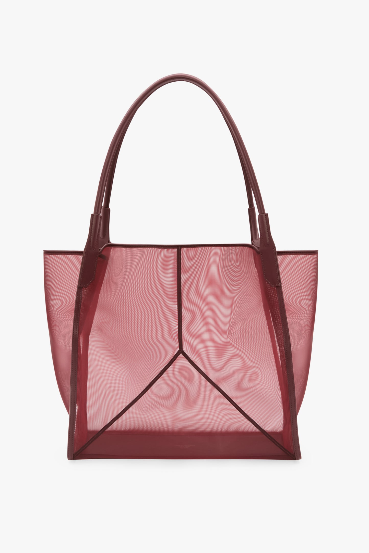 Victoria Tote Bag Large In Burgundy Mesh