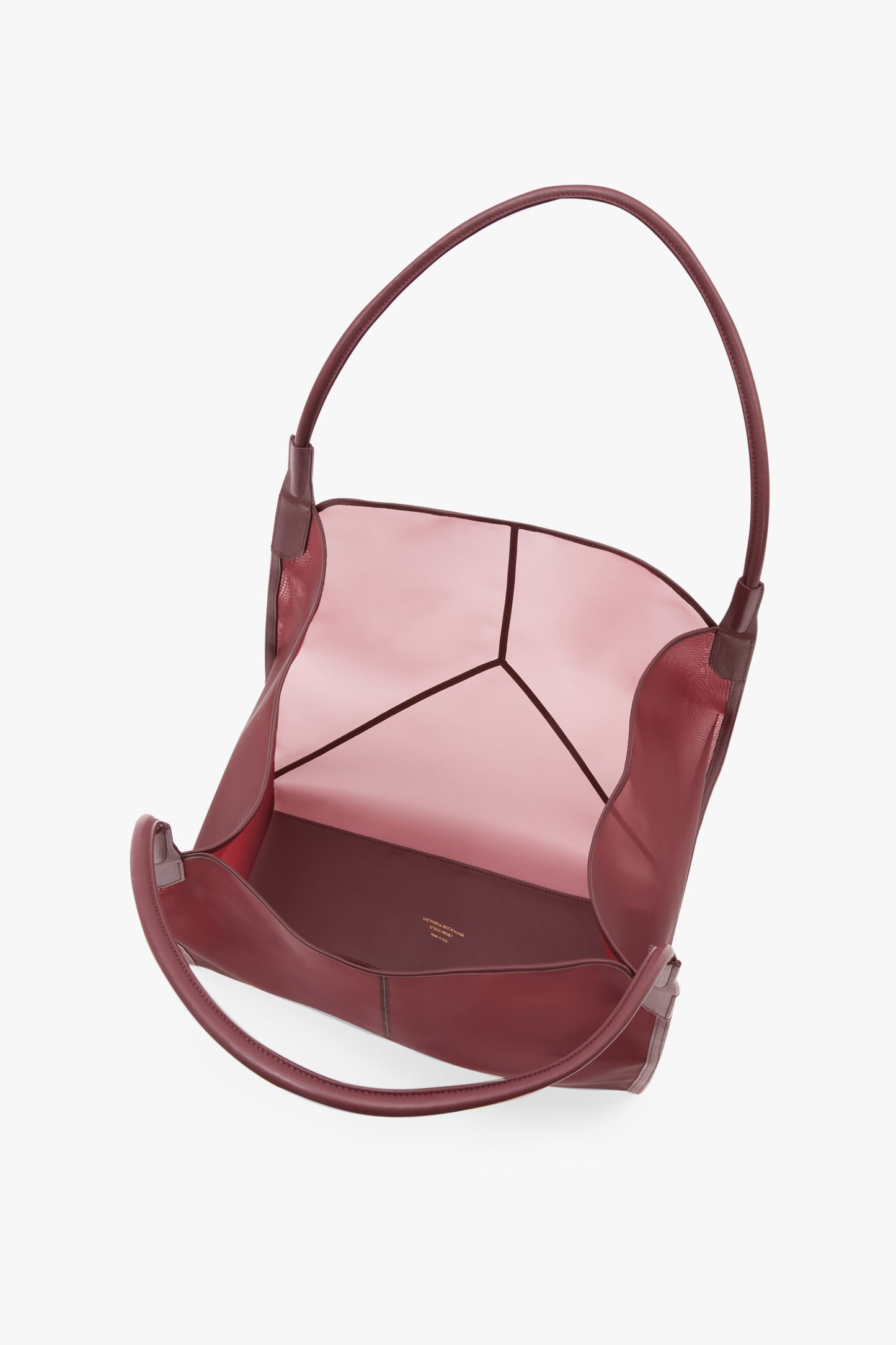Victoria Tote Bag Large In Burgundy Mesh