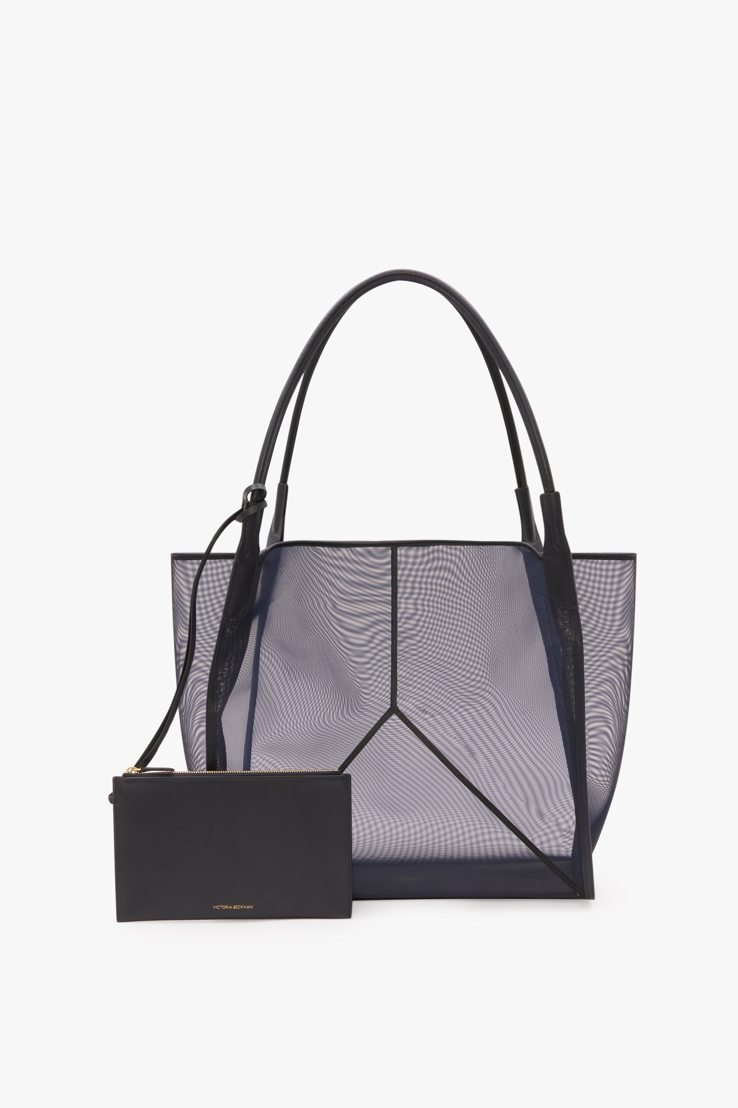 Victoria Tote Bag Large In Navy Mesh