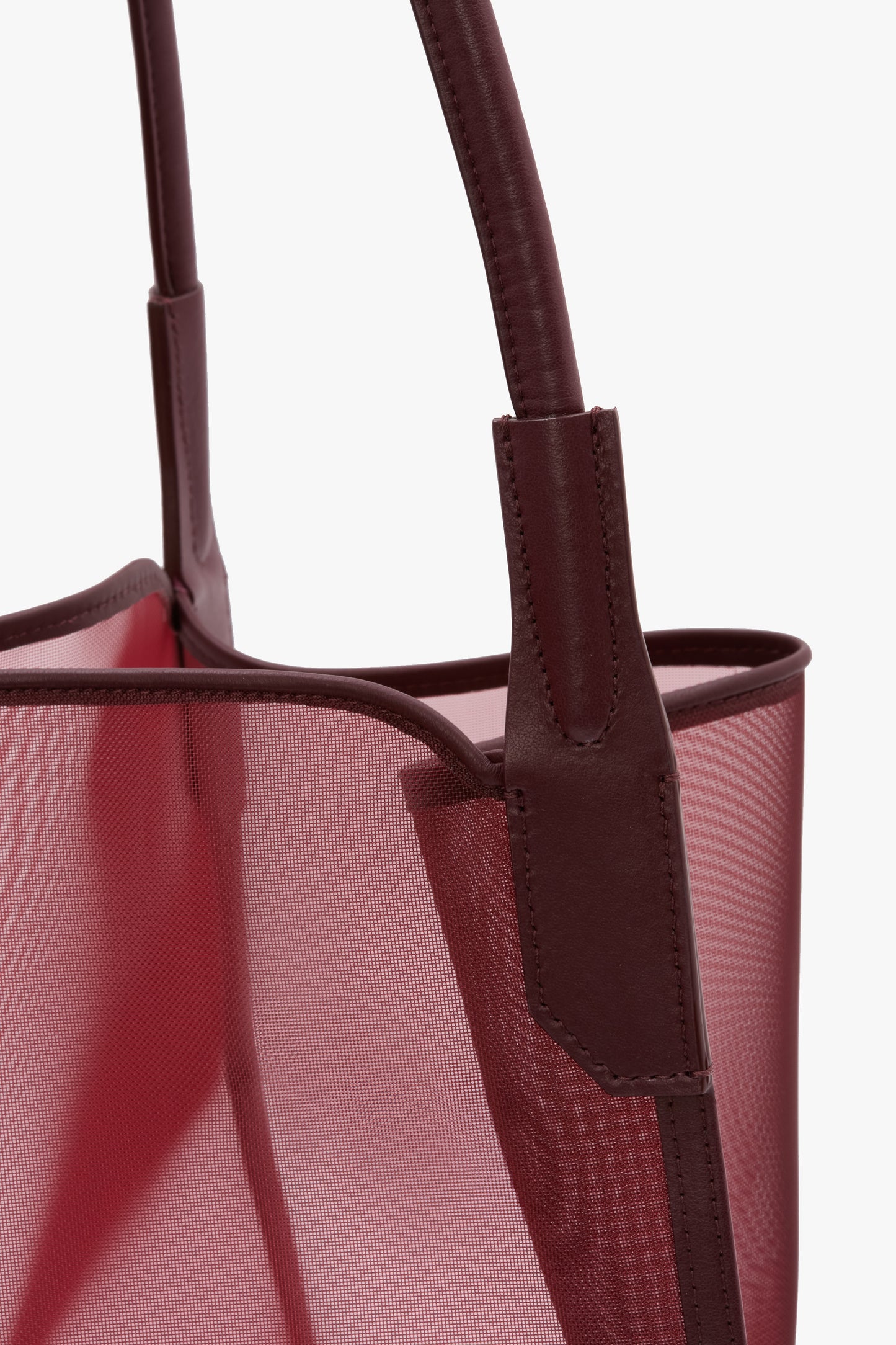 Victoria Tote Bag Large In Burgundy Mesh