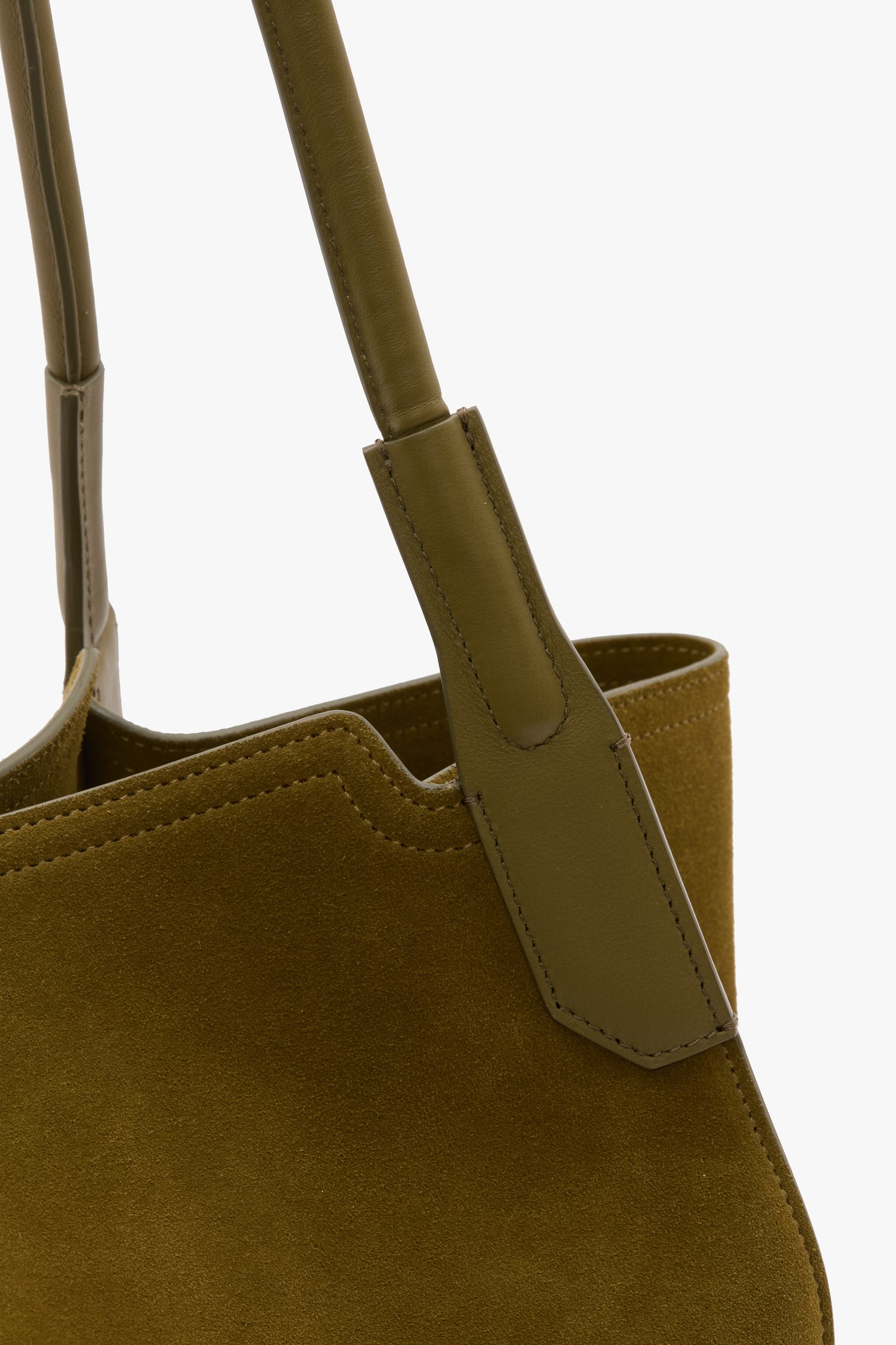 Victoria Tote In Cactus Green Suede