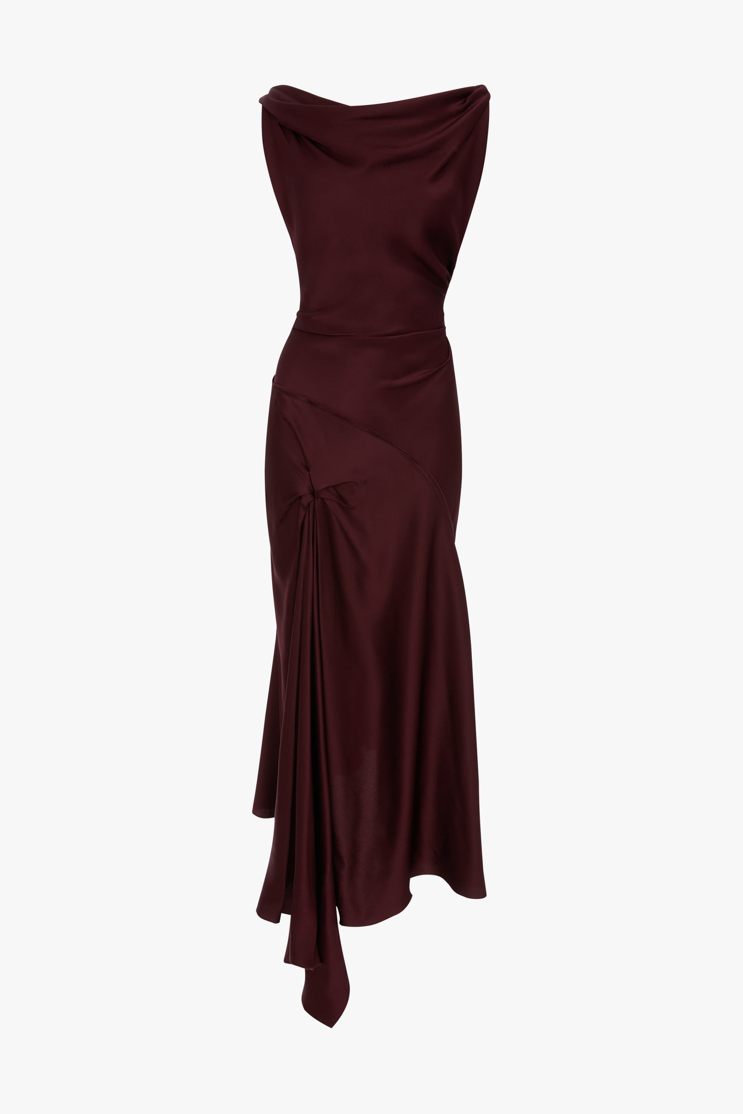 Posy Midi Dress in Burgundy