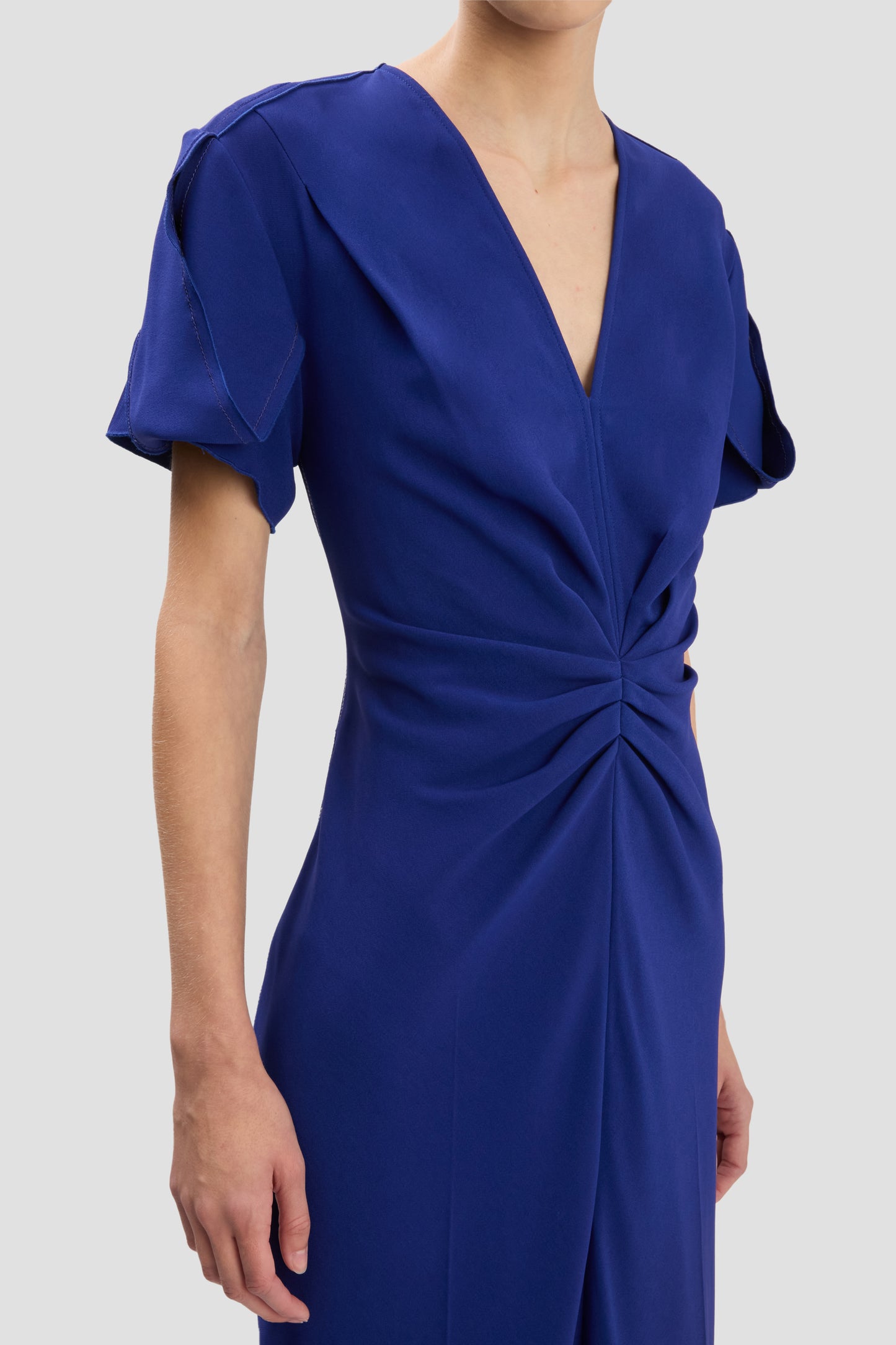 Eve Midi Dress In Bright Indigo