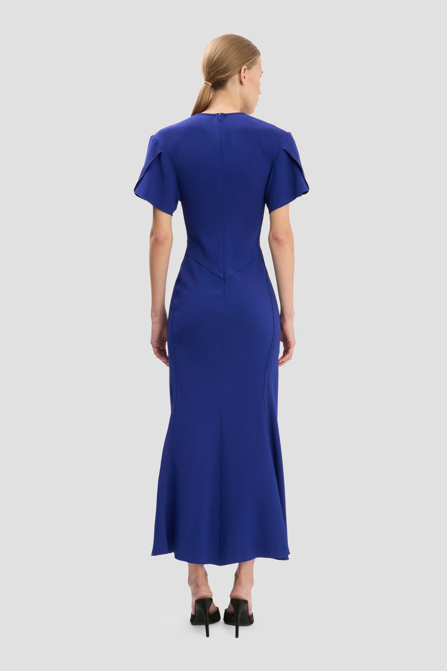Eve Midi Dress In Bright Indigo
