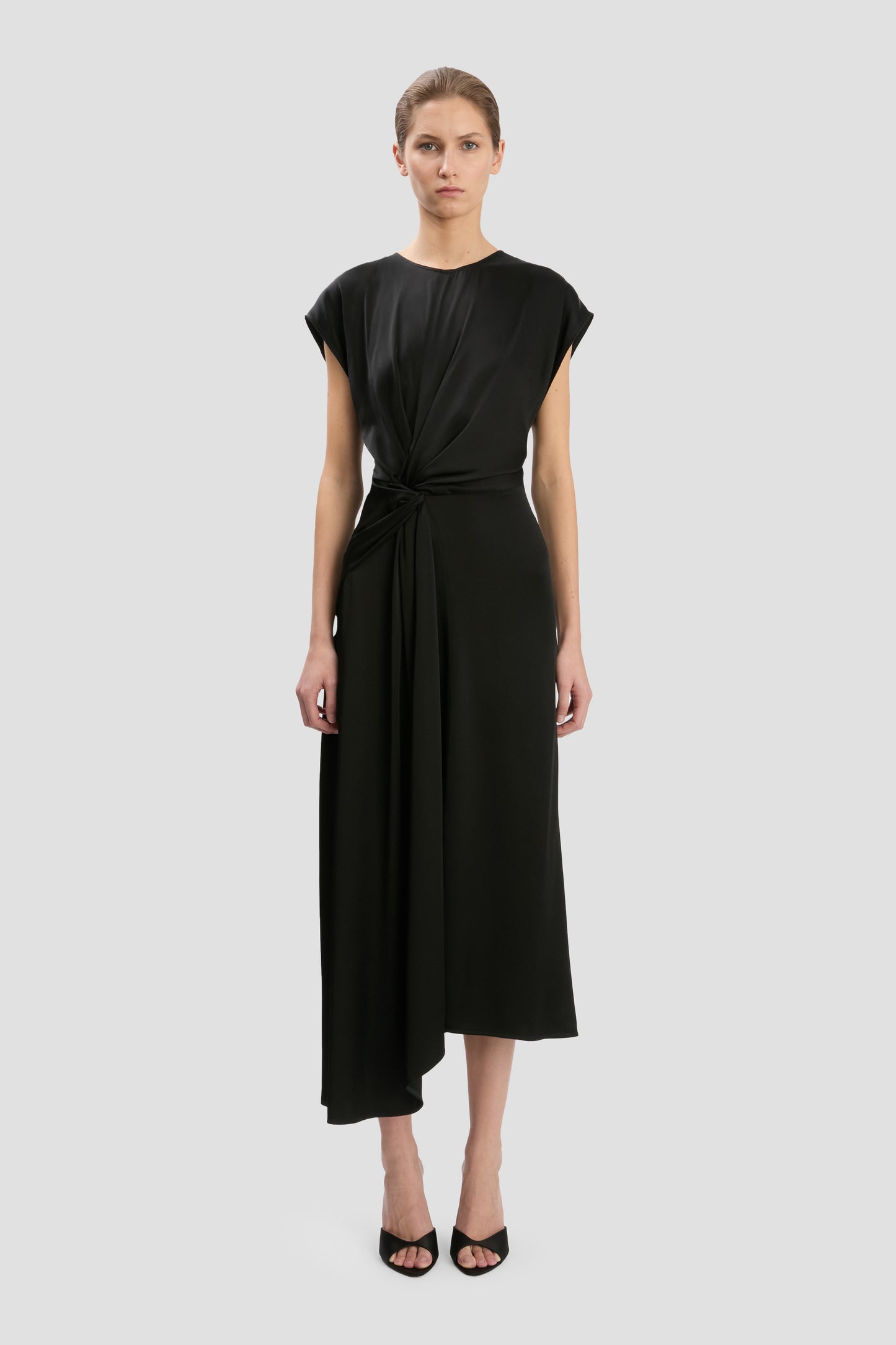 Aria Midi Dress In Black