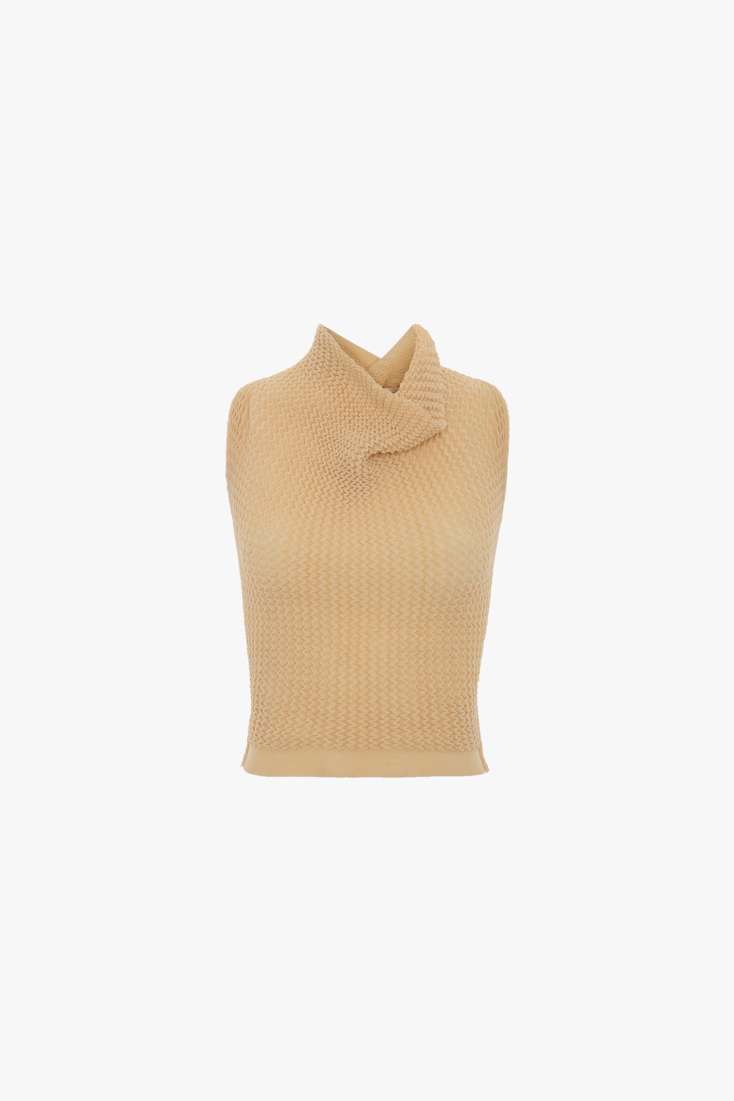 Draped Sleeveless Top In Sandstone