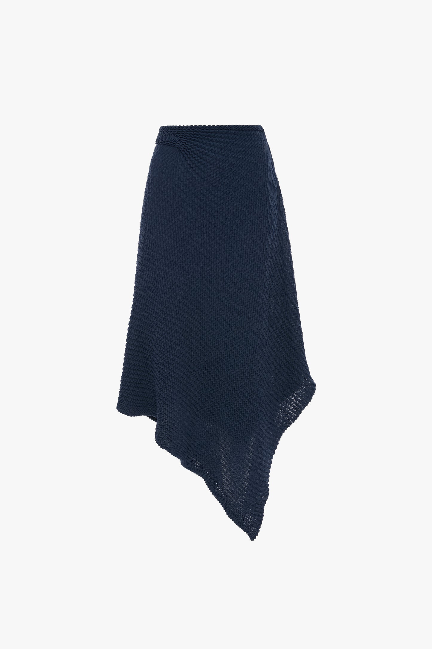Draped Knit Midi Skirt In Eclipse