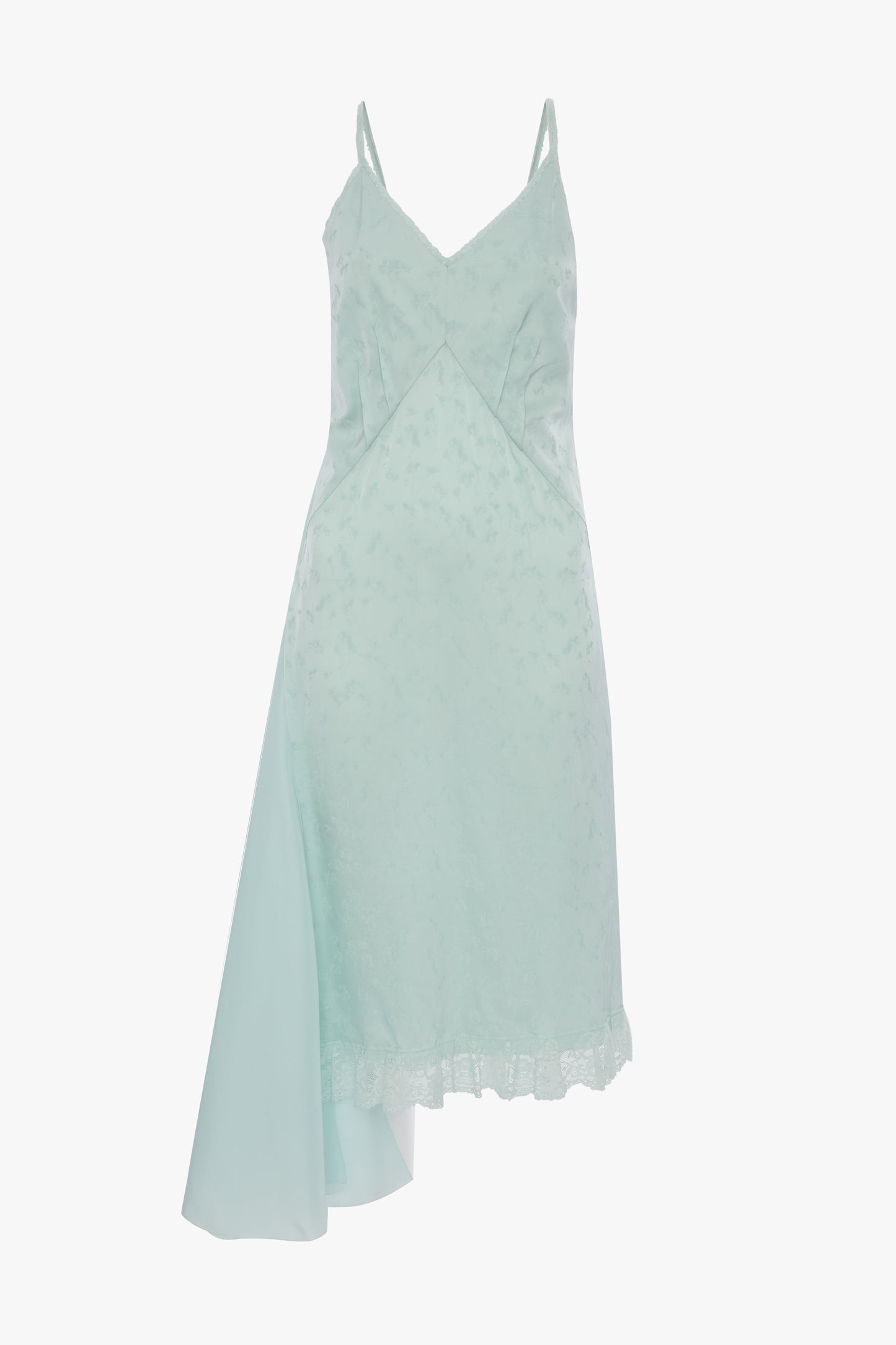 Crushed Cami Midi Dress In Aquamarine