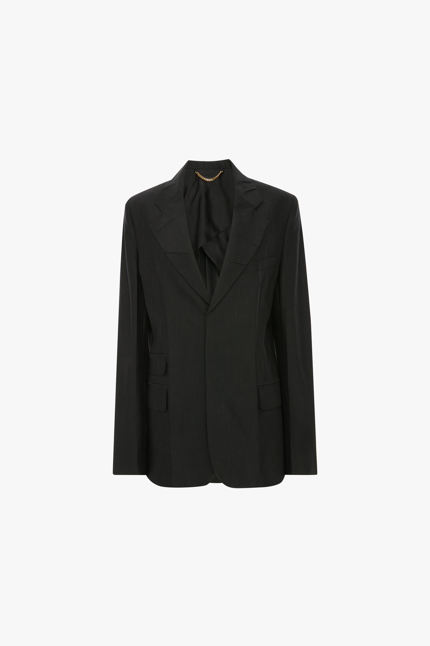 Notched Lapel Jacket In Black