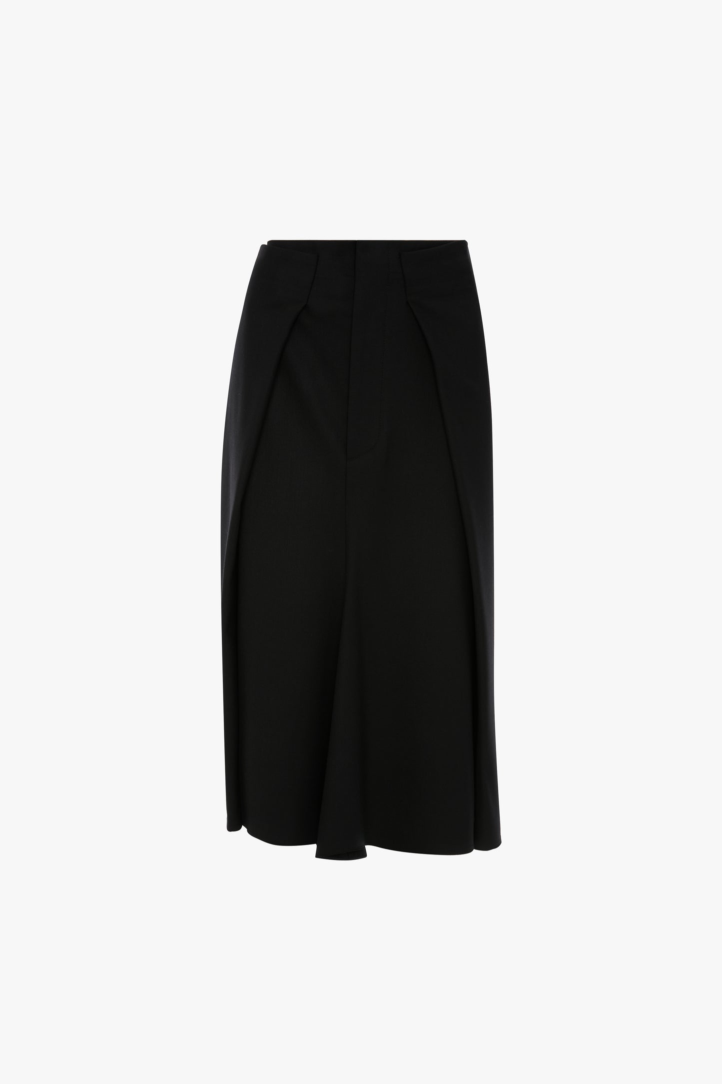 Tailored Midi Skirt In Black