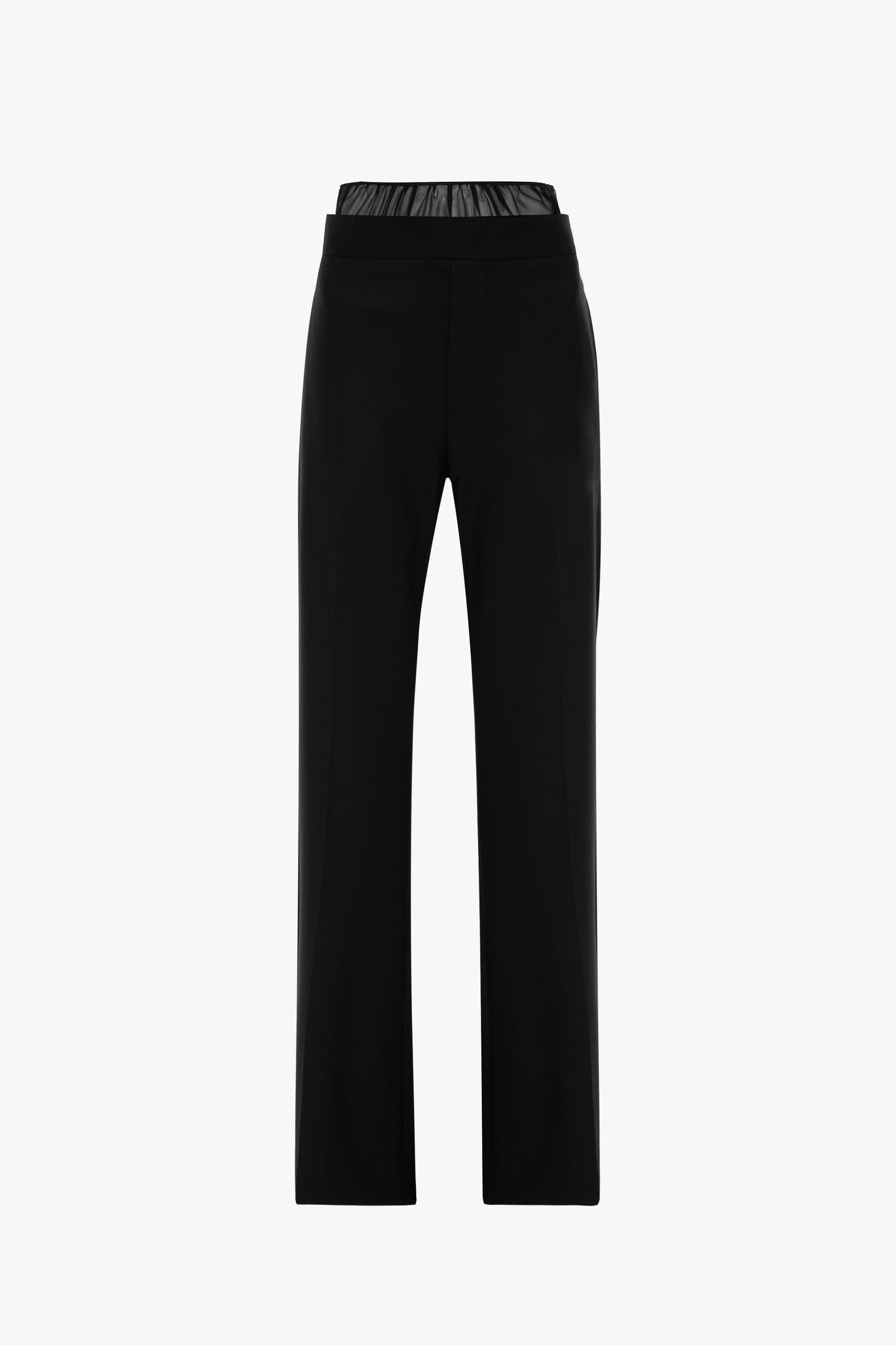 Sheer Panel Trouser In Black